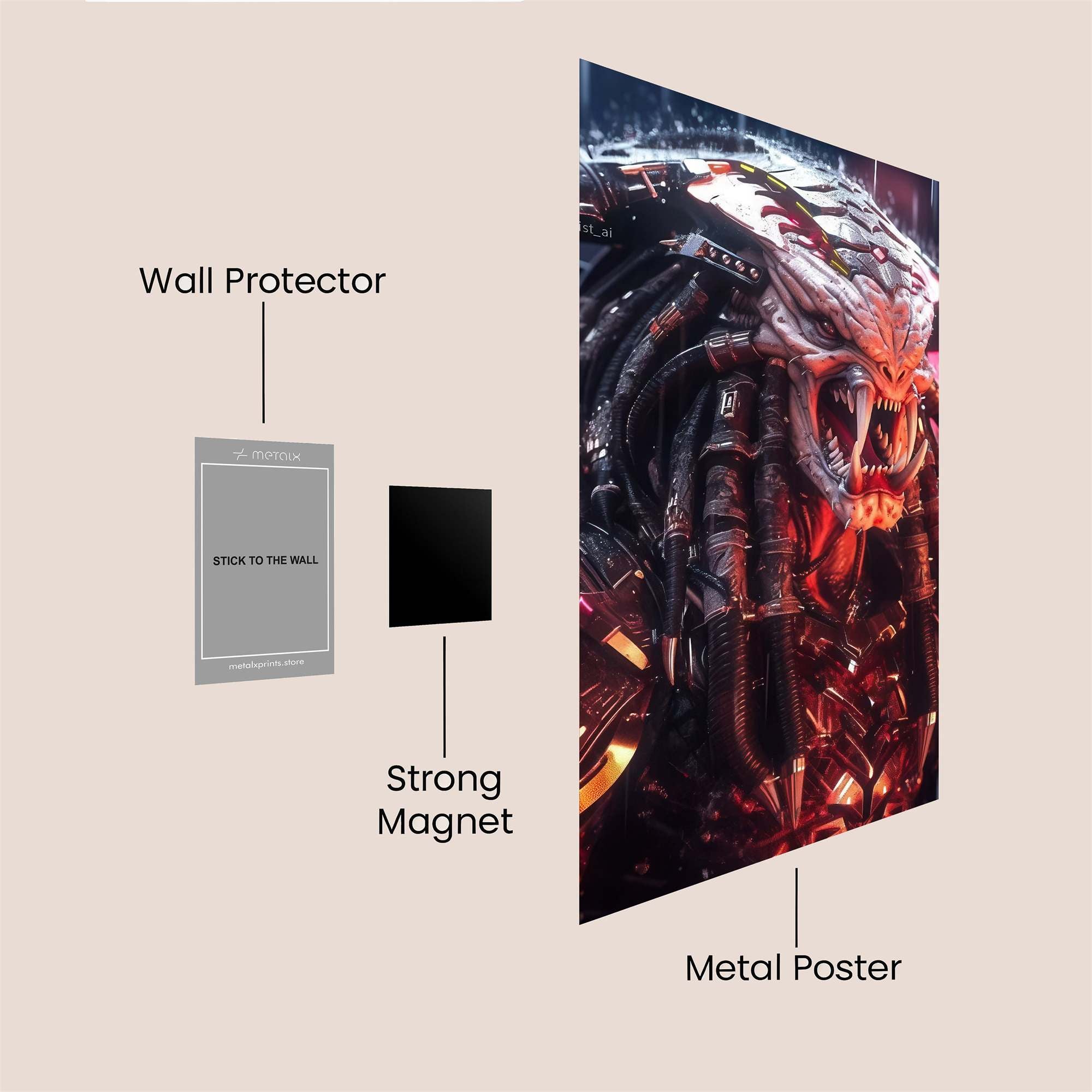Predator Unleashed Safe Wall Magnetic / M