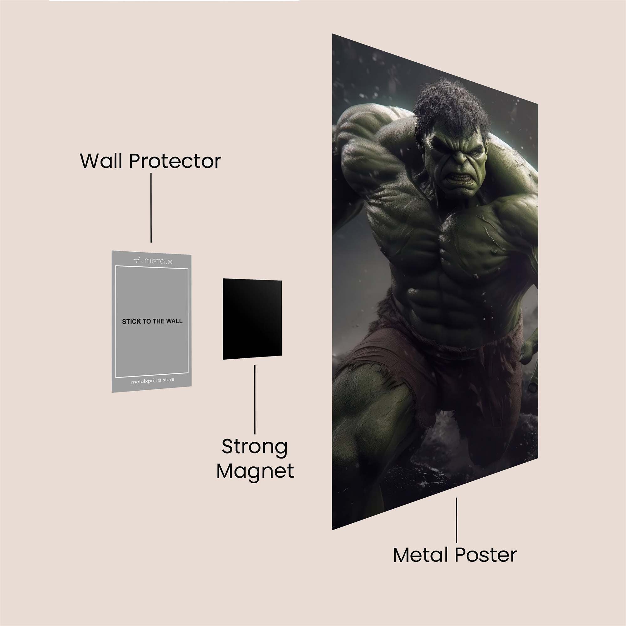 Hulk Rampage Safe Wall Magnetic / M