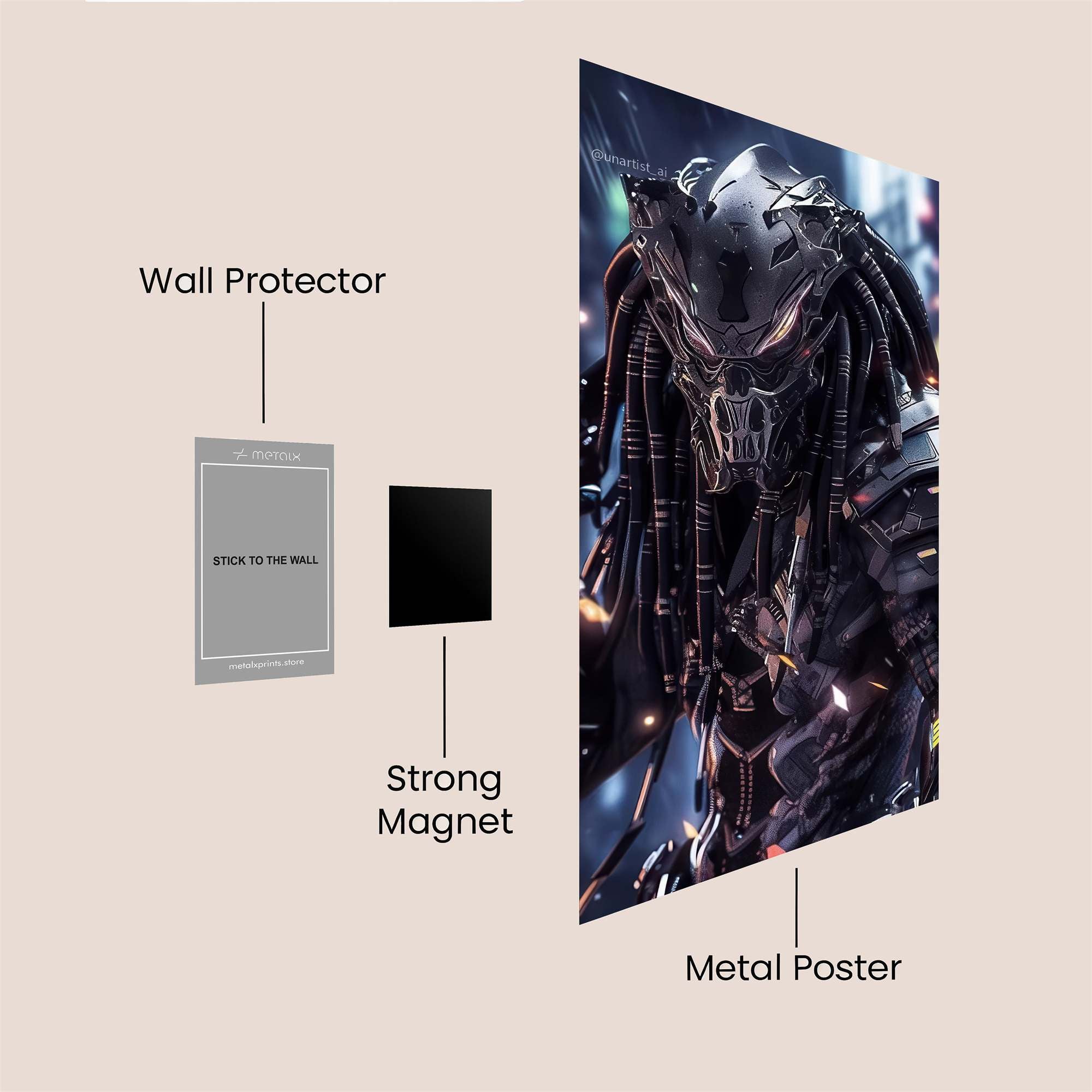 Predator Menace Safe Wall Magnetic / M