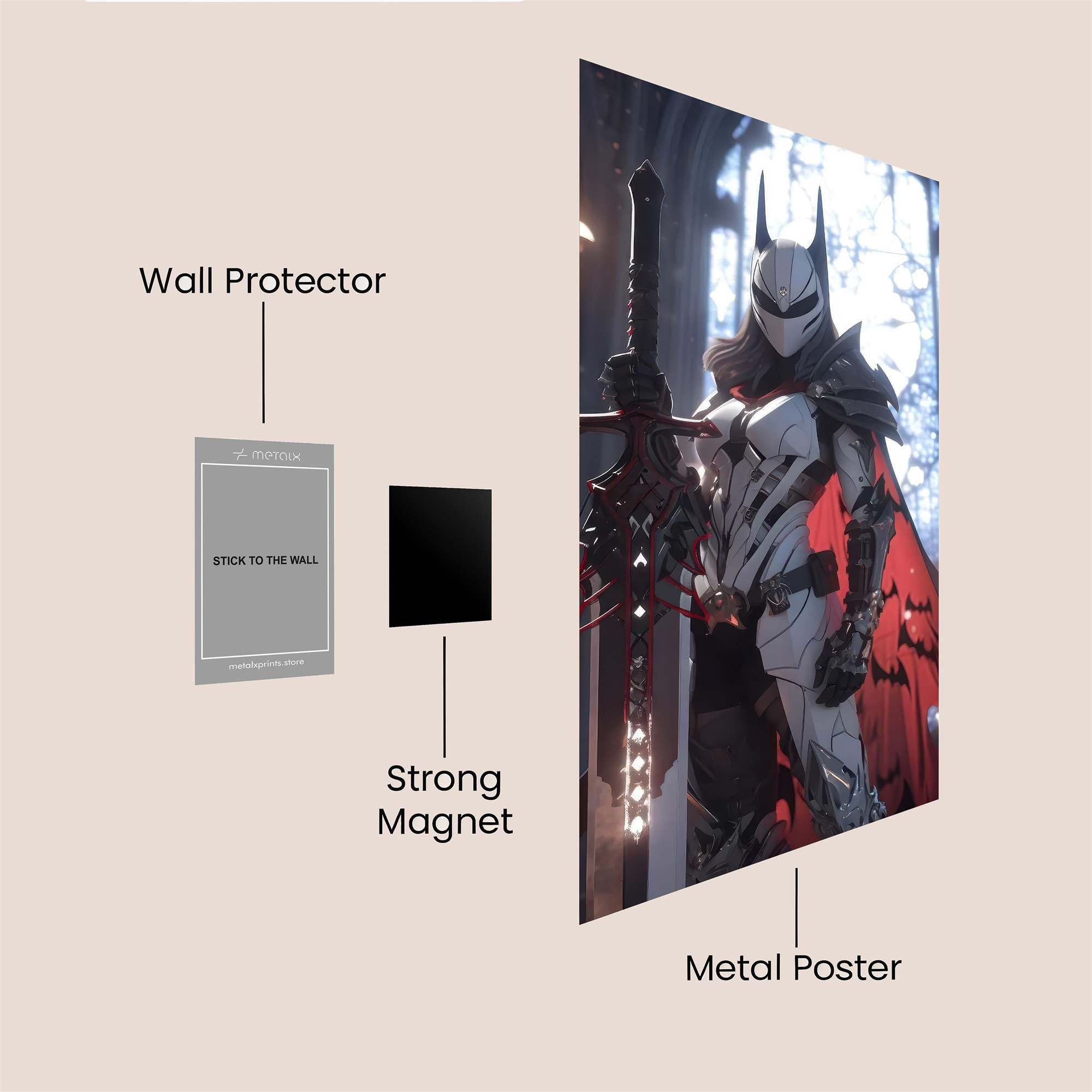BatKnight Resolute Safe Wall Magnetic / M