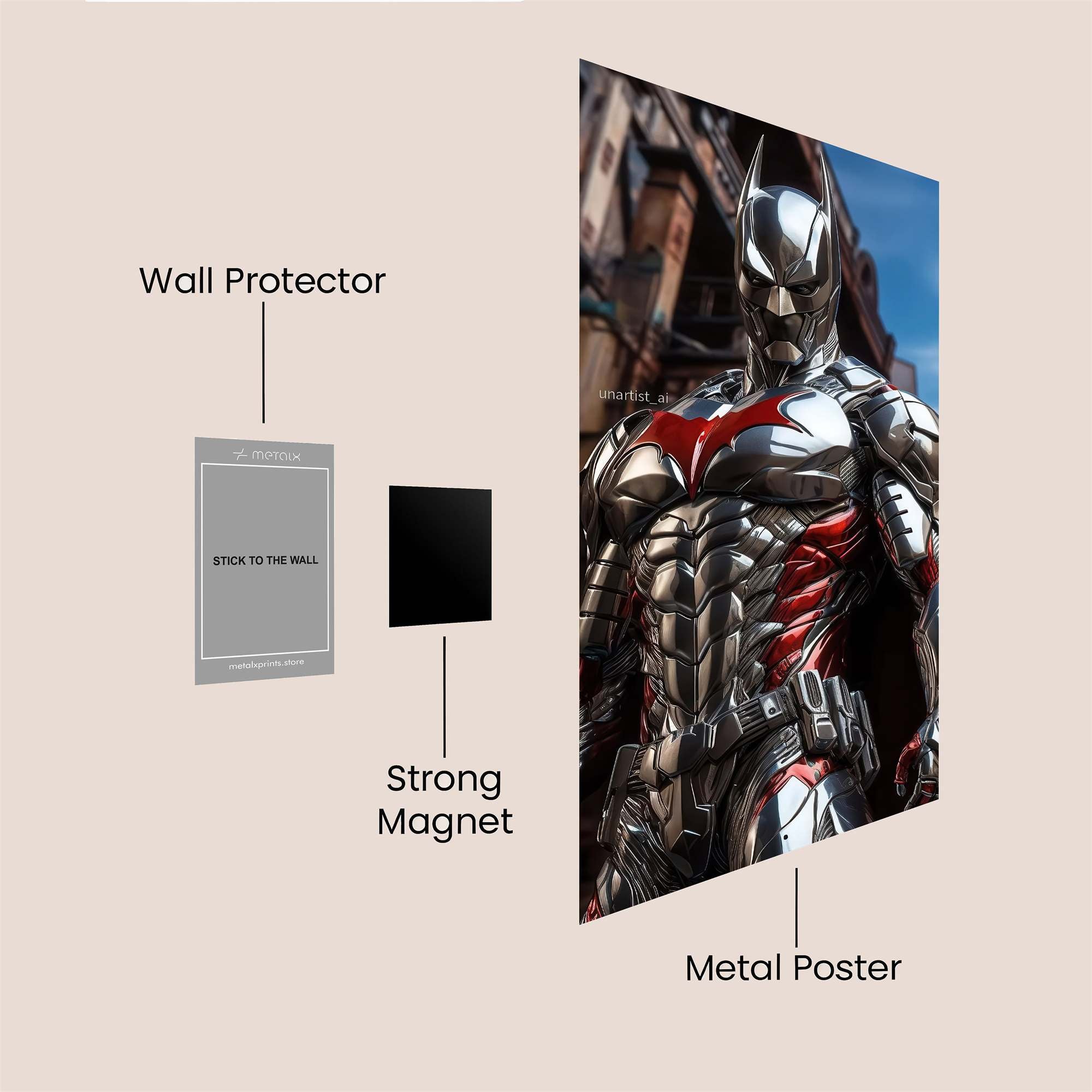 Batman Resilient Safe Wall Magnetic / M