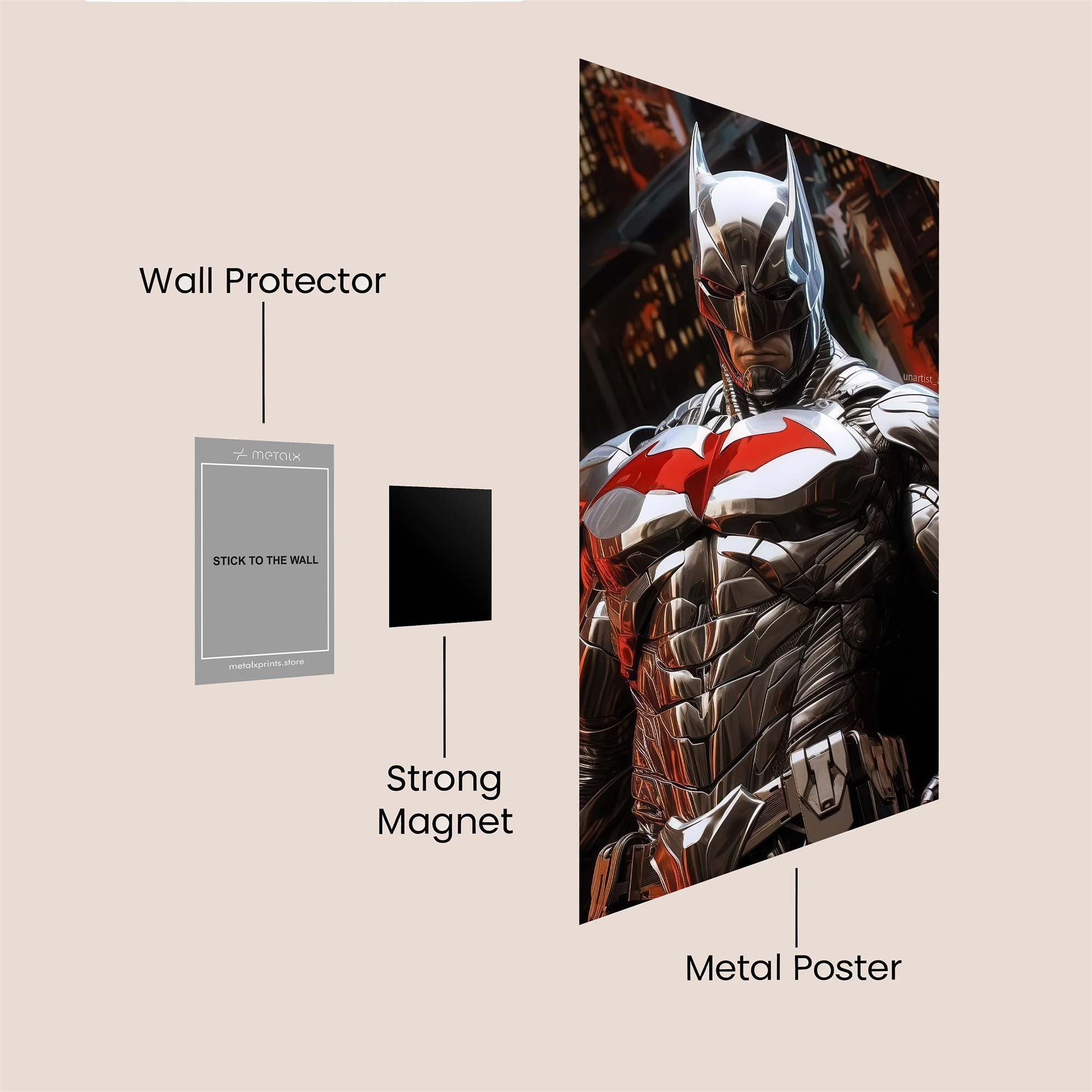 Batman Resolute Safe Wall Magnetic / M