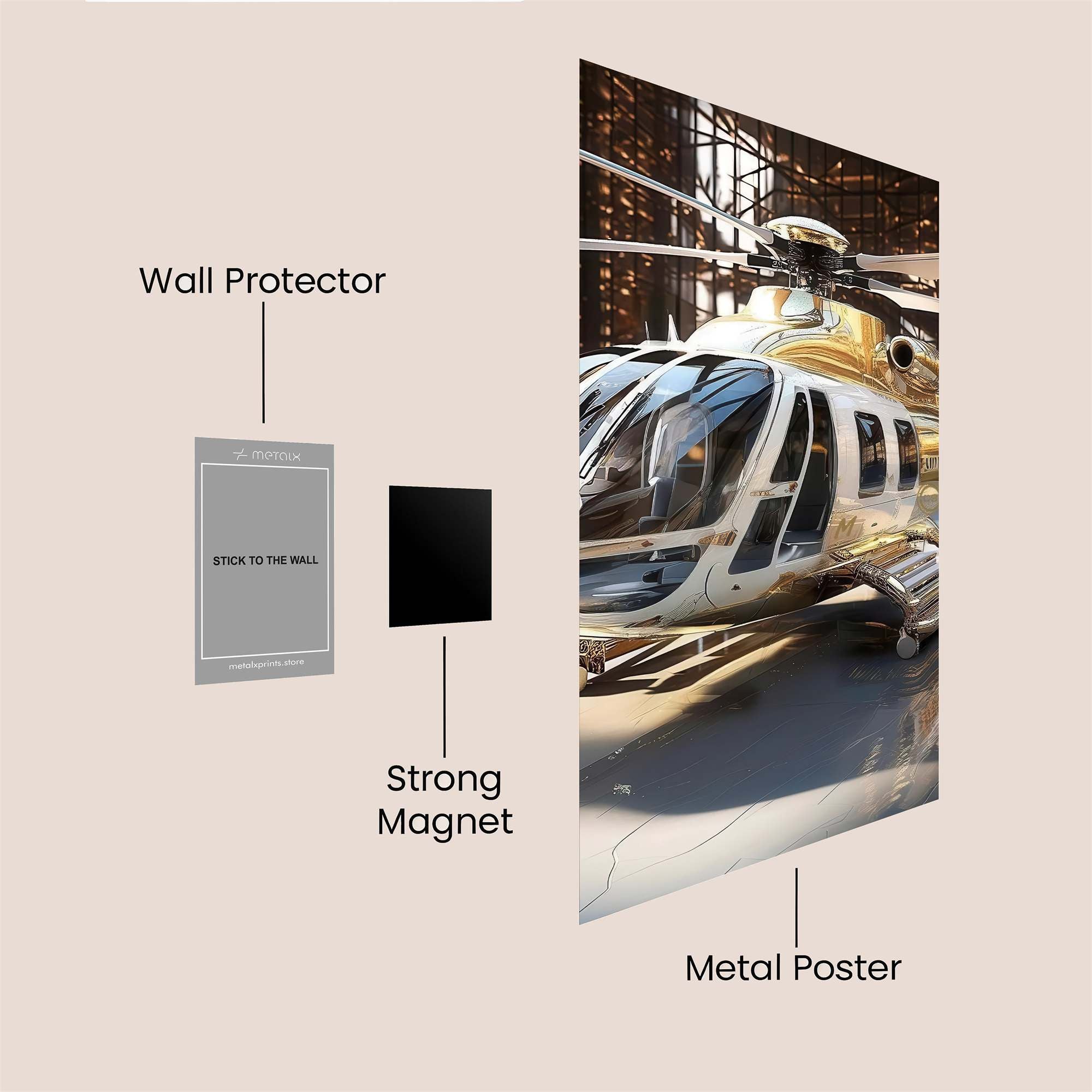 Golden Elegance Safe Wall Magnetic / M