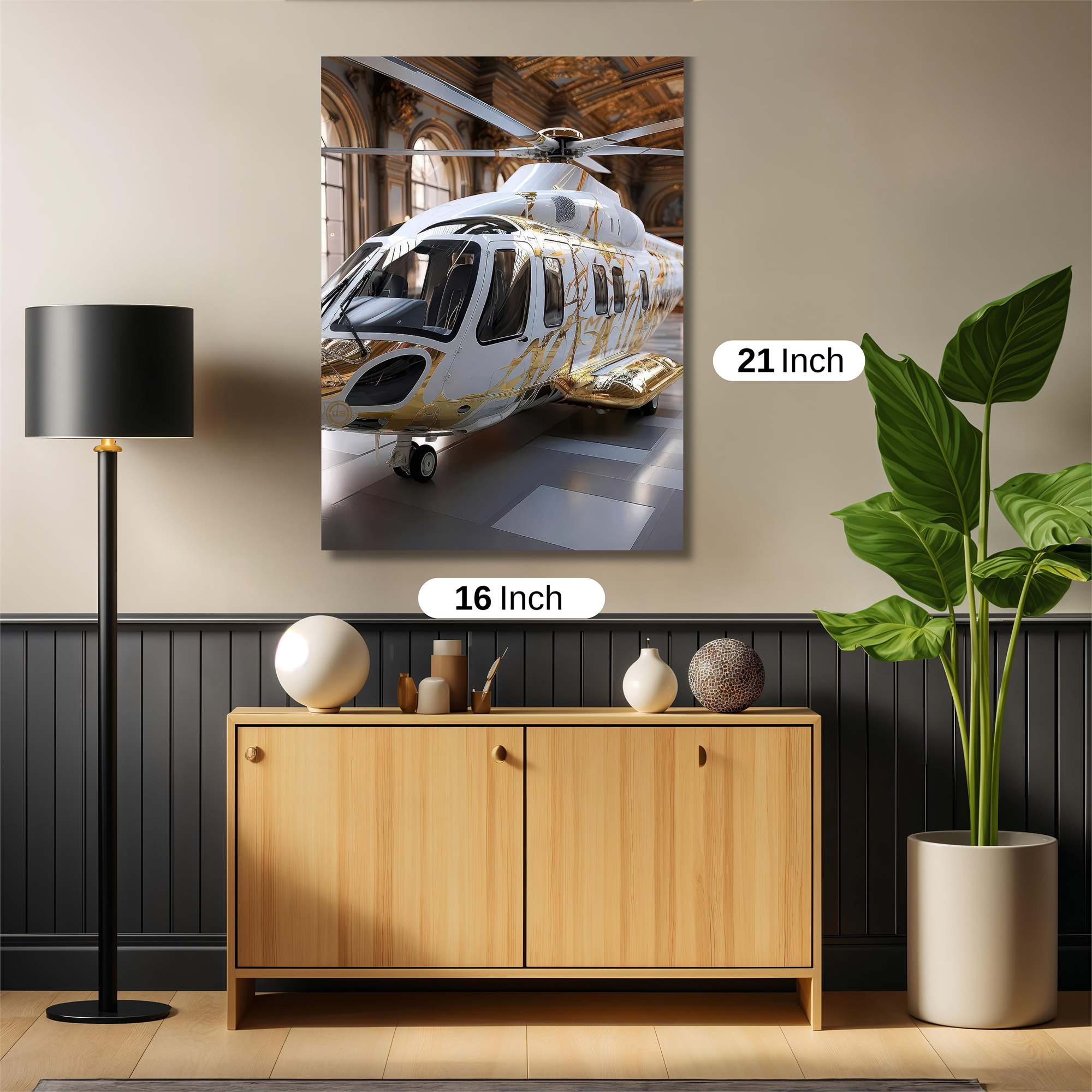 Helicopter Opulence Safe Wall Magnetic / M