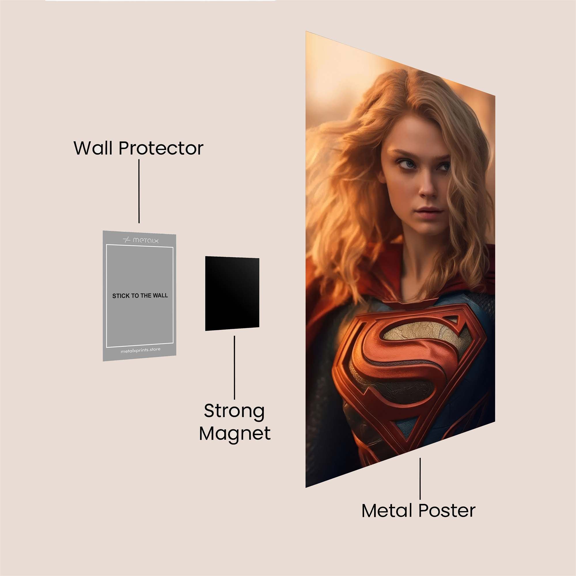 Supergirl Serene Safe Wall Magnetic / M
