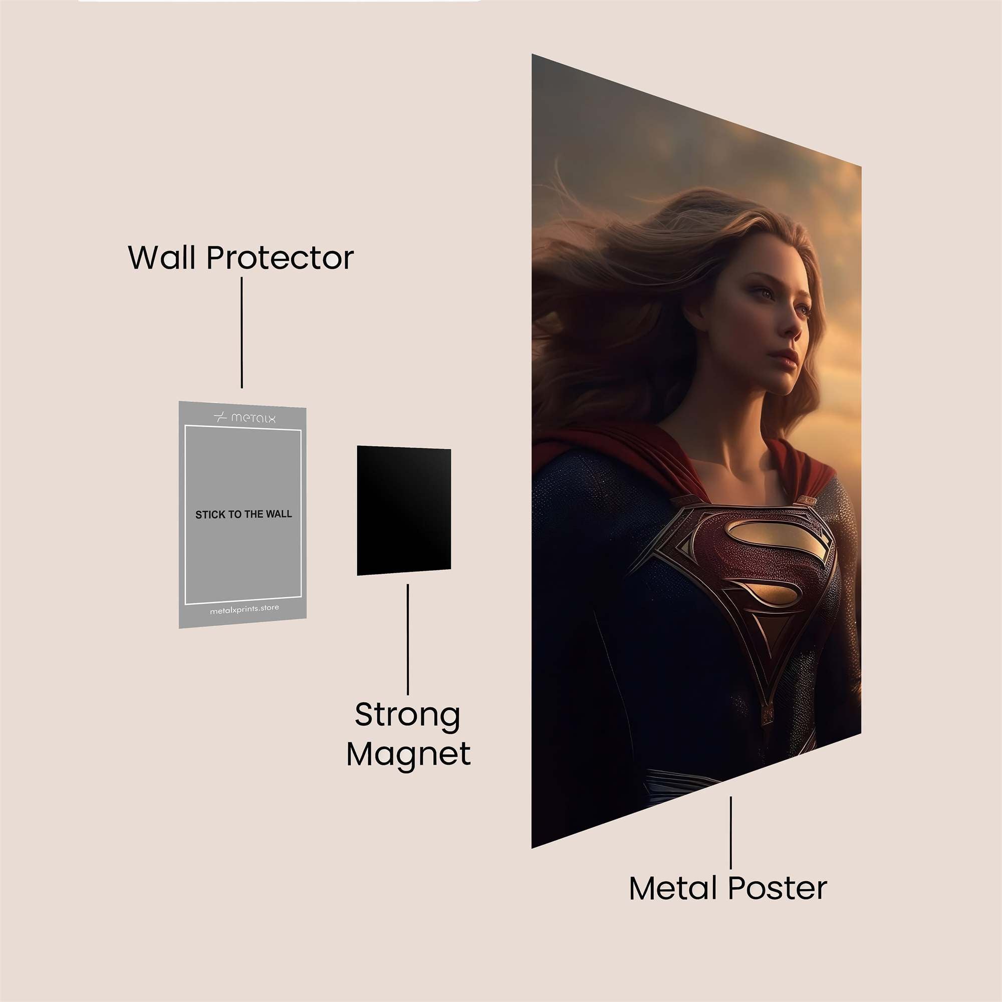 Supergirl Resolute Safe Wall Magnetic / M