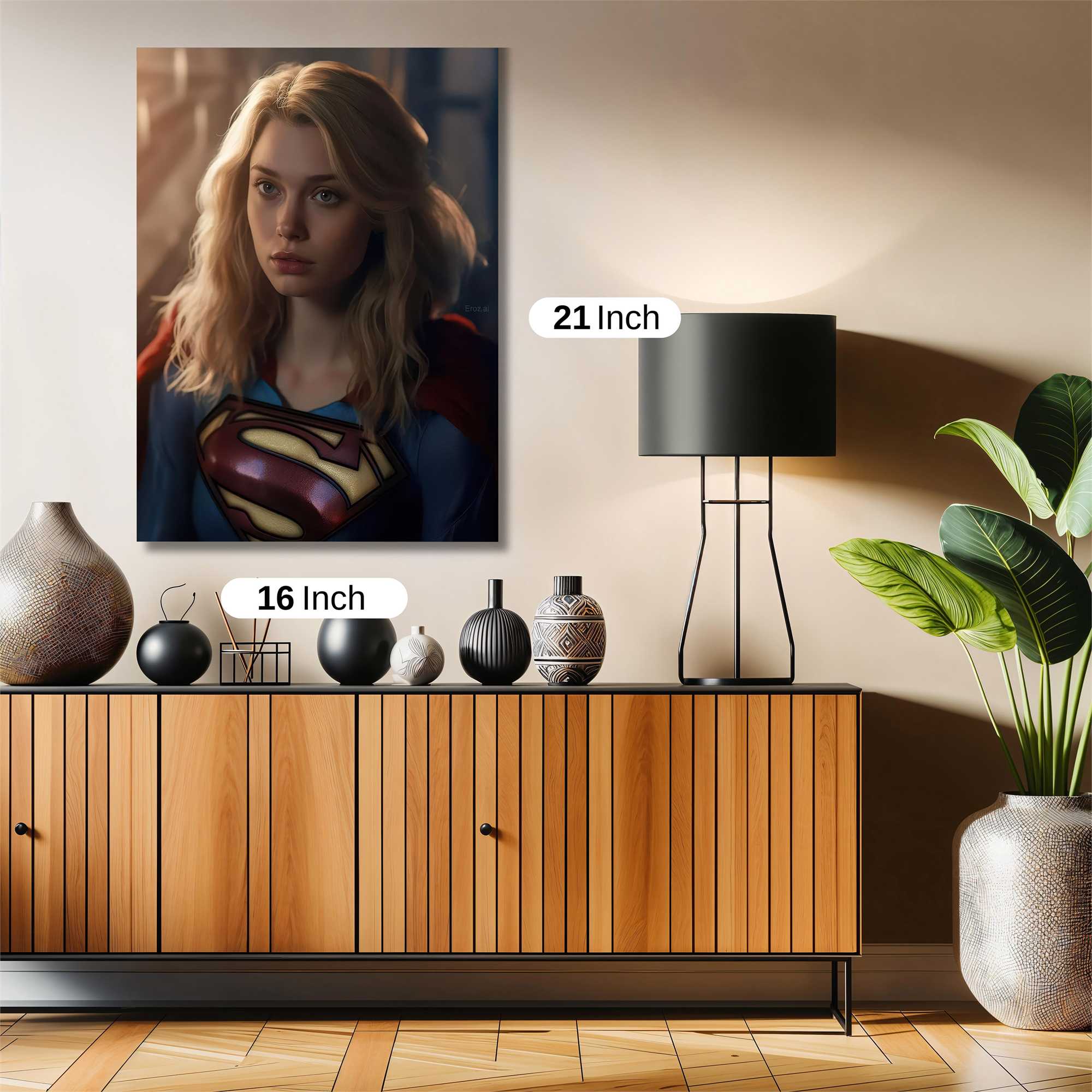Supergirl Sombre Safe Wall Magnetic / M