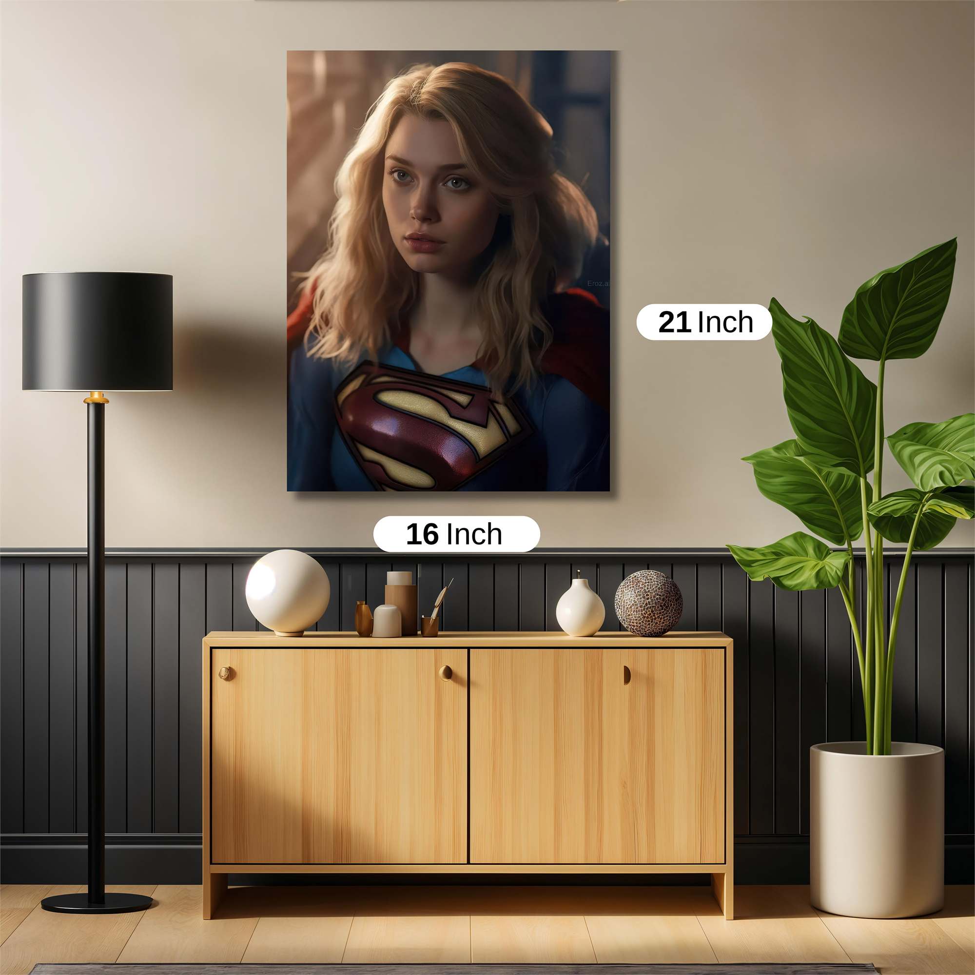 Supergirl Sombre Safe Wall Magnetic / M