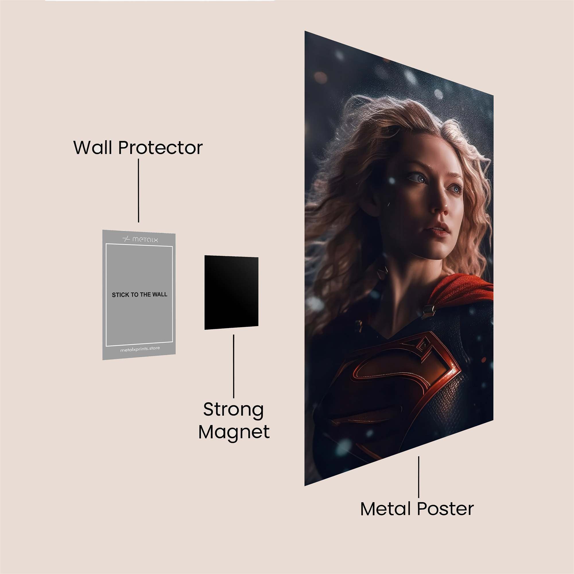 Supergirl Serene Safe Wall Magnetic / M