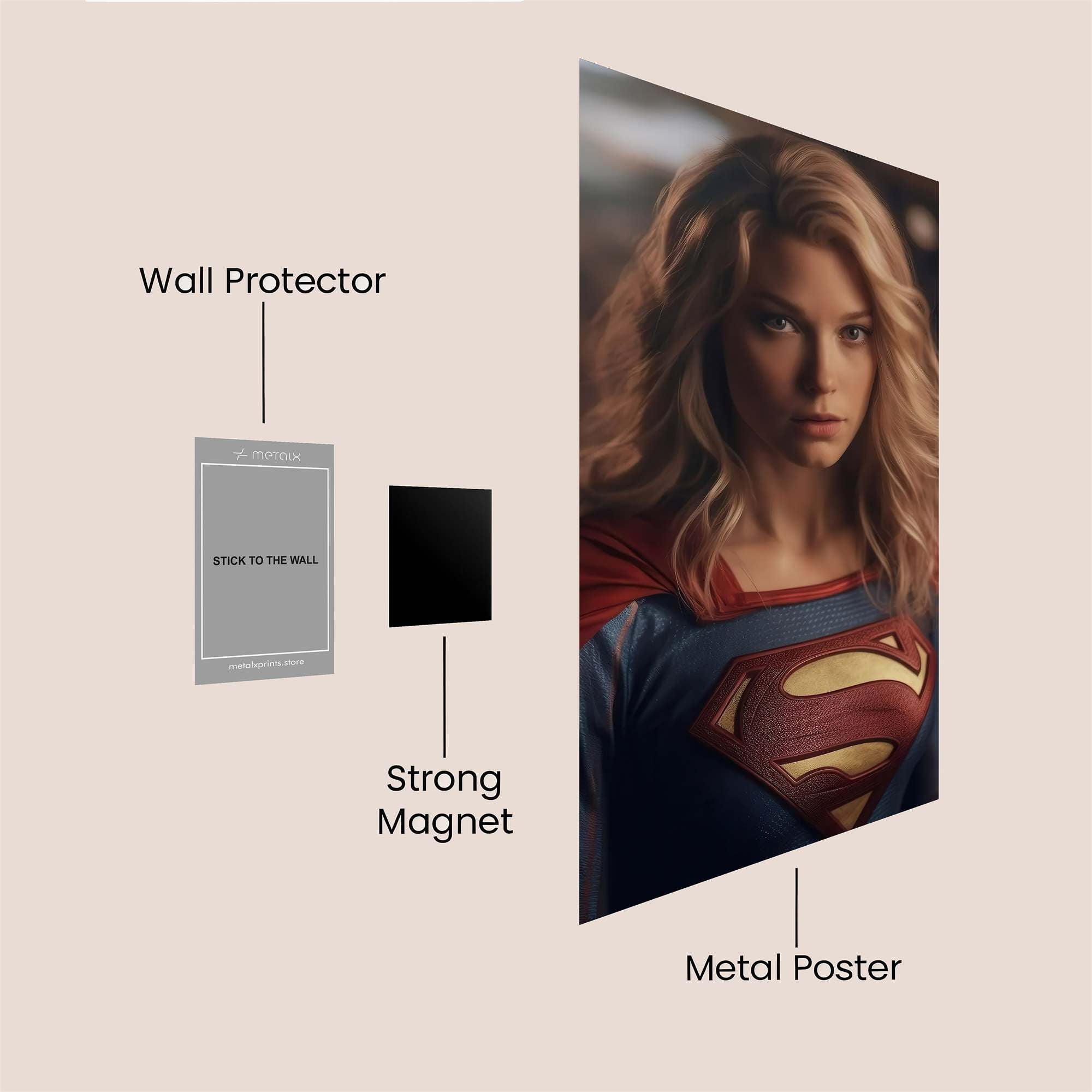 Supergirl Serene Safe Wall Magnetic / M