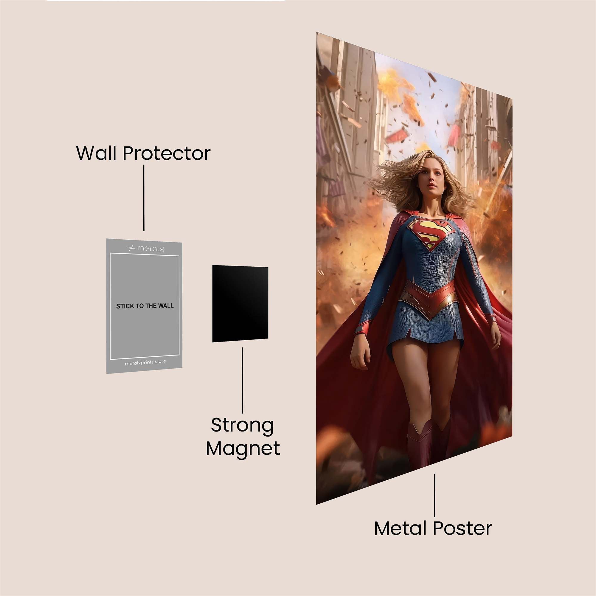 Supergirl Resolute Safe Wall Magnetic / M