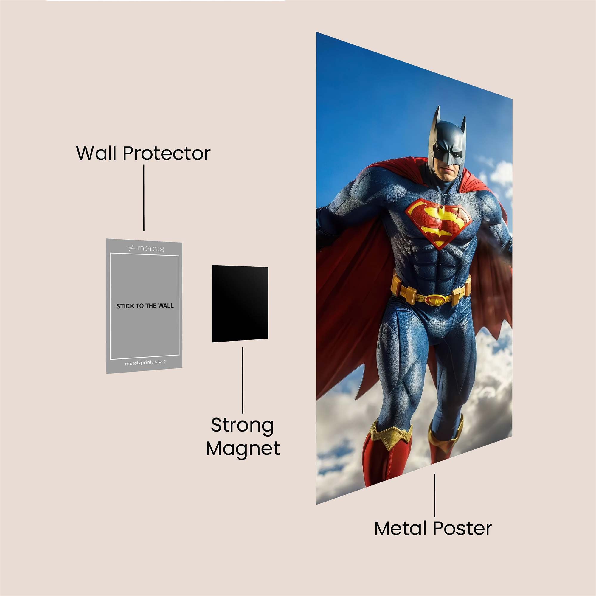 Superhero Fusion Safe Wall Magnetic / M