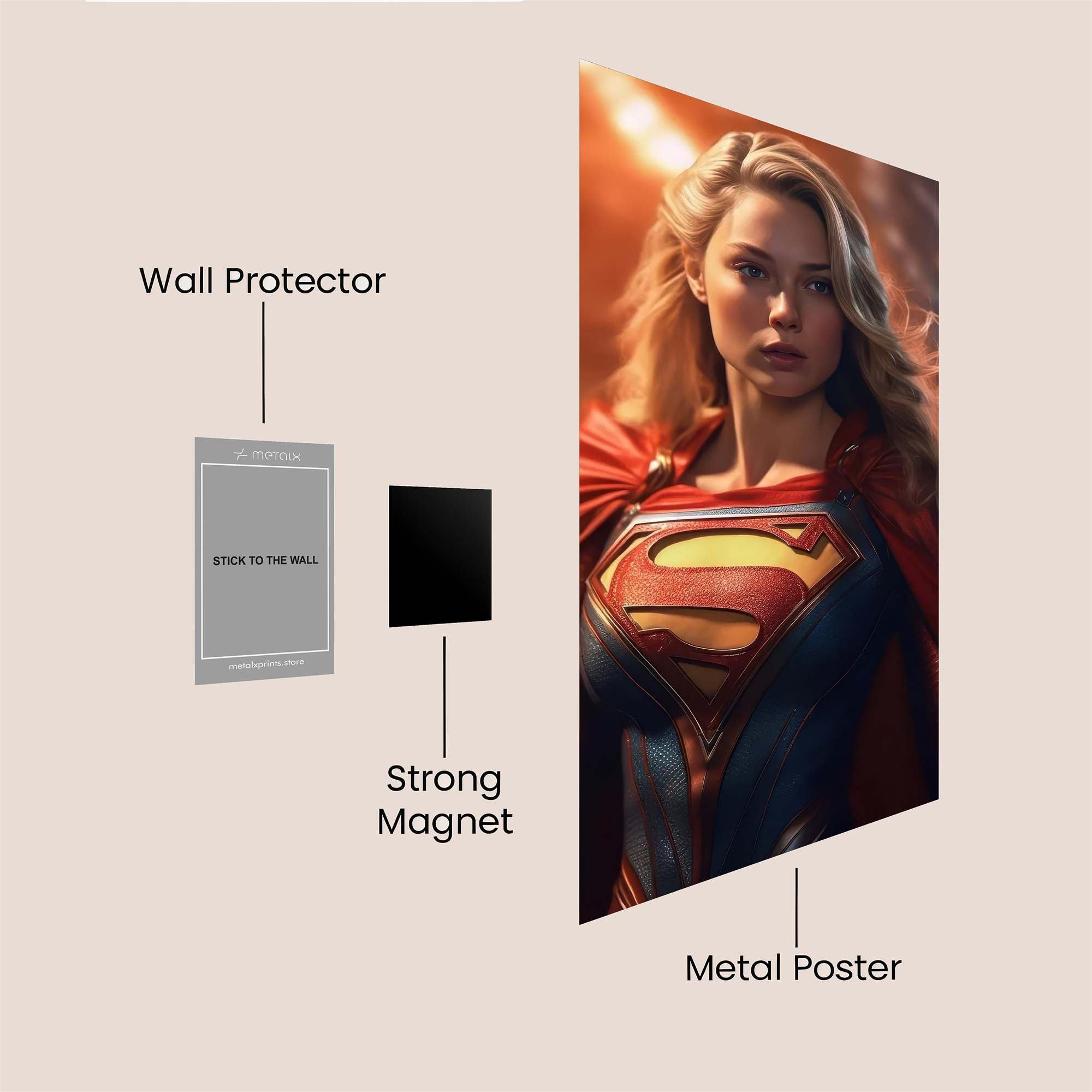 Supergirl Radiant Safe Wall Magnetic / M