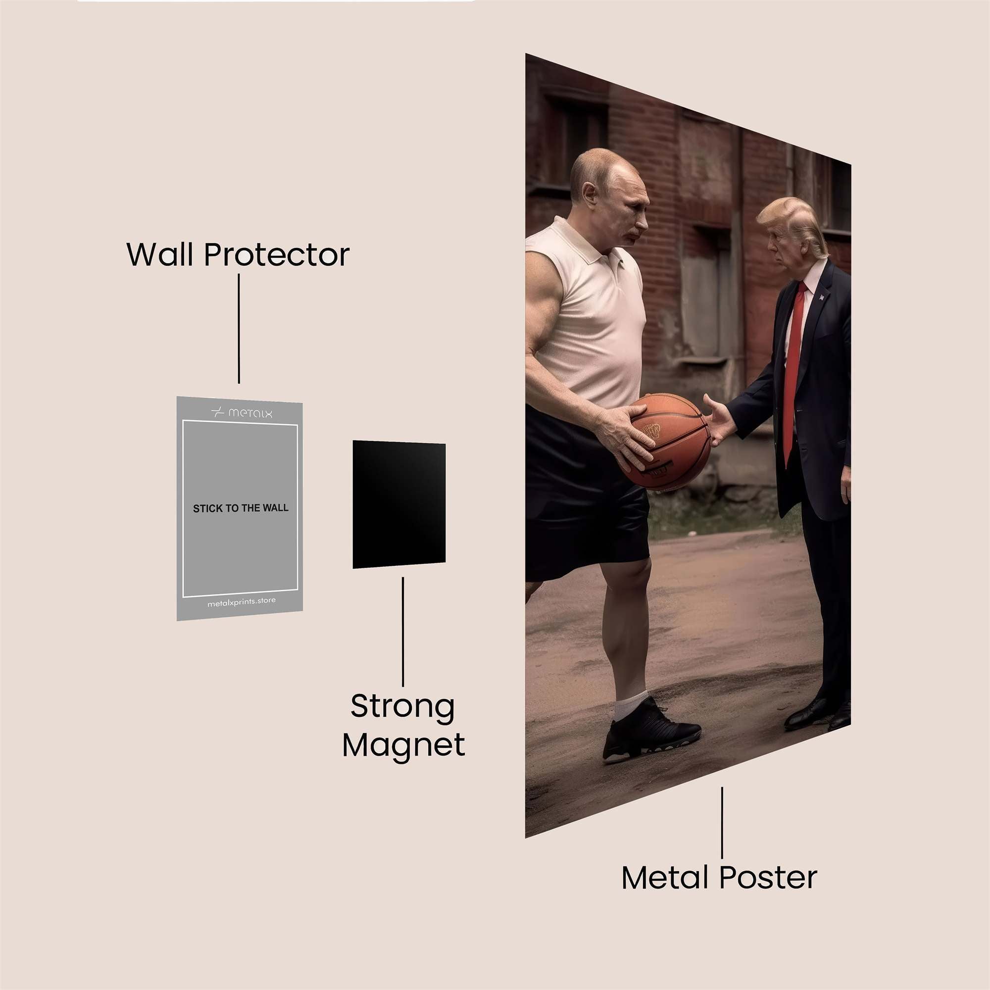 Putin Playful Safe Wall Magnetic / M