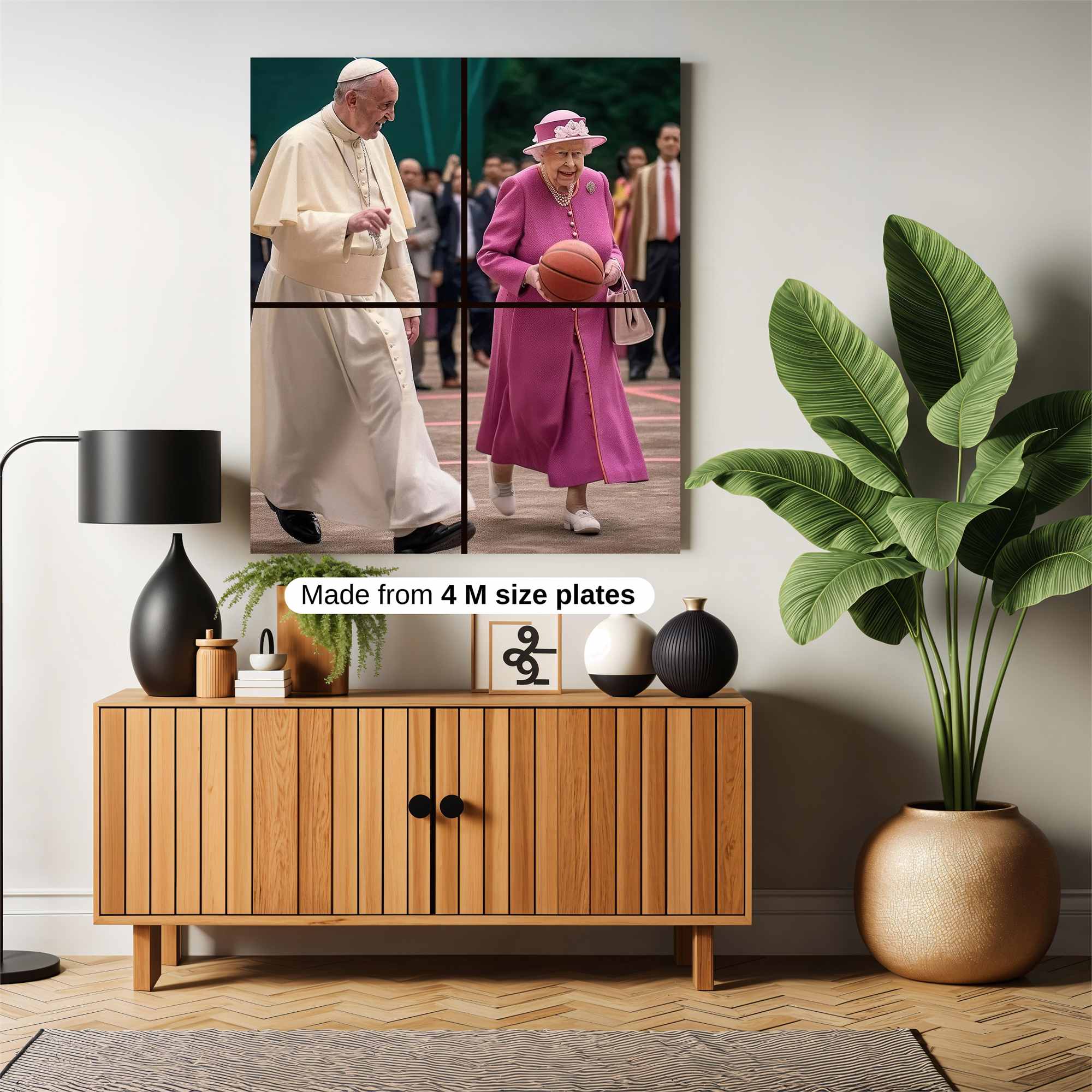 Pope Playful, Queen Quirky Safe Wall Magnetic / M