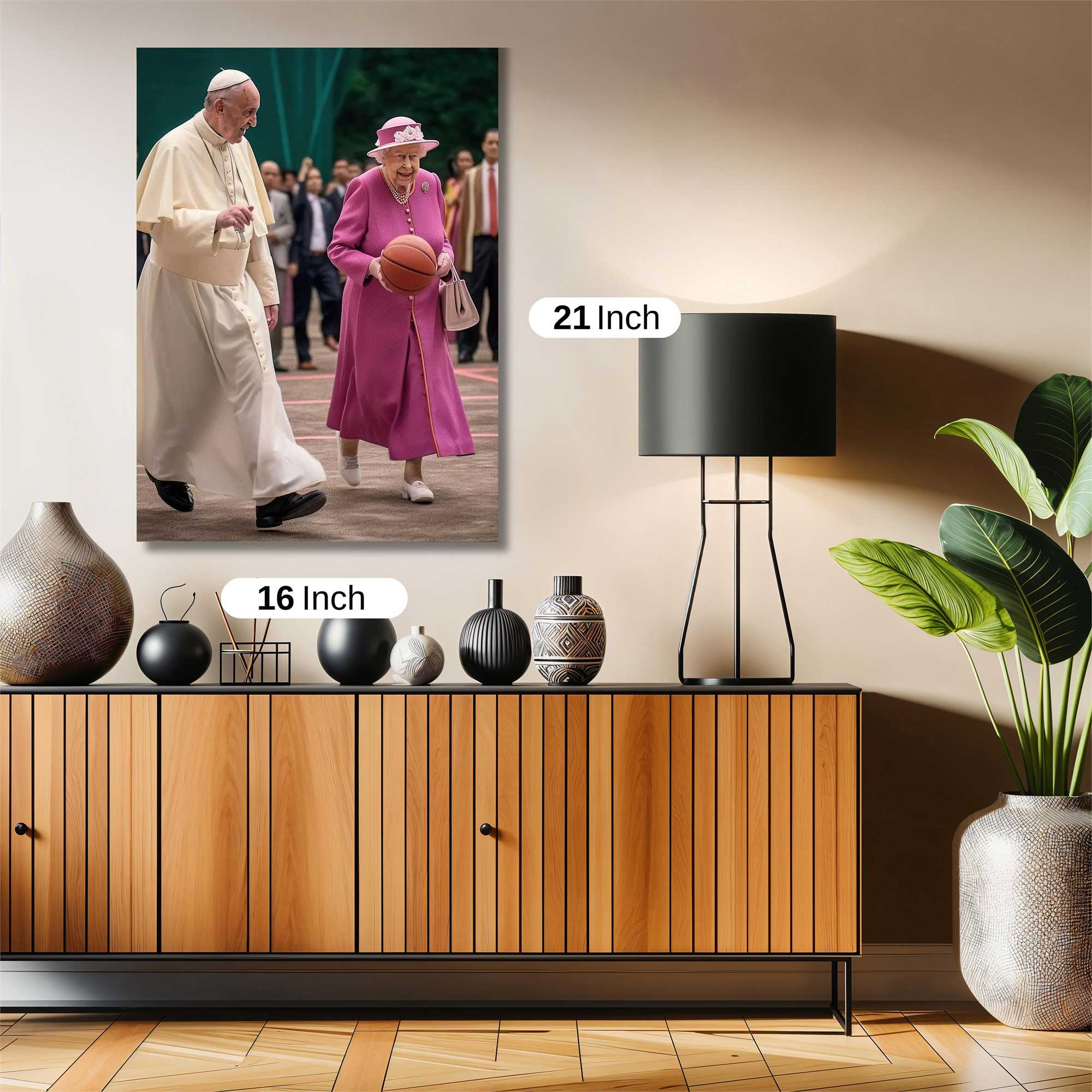 Pope Playful, Queen Quirky Safe Wall Magnetic / M