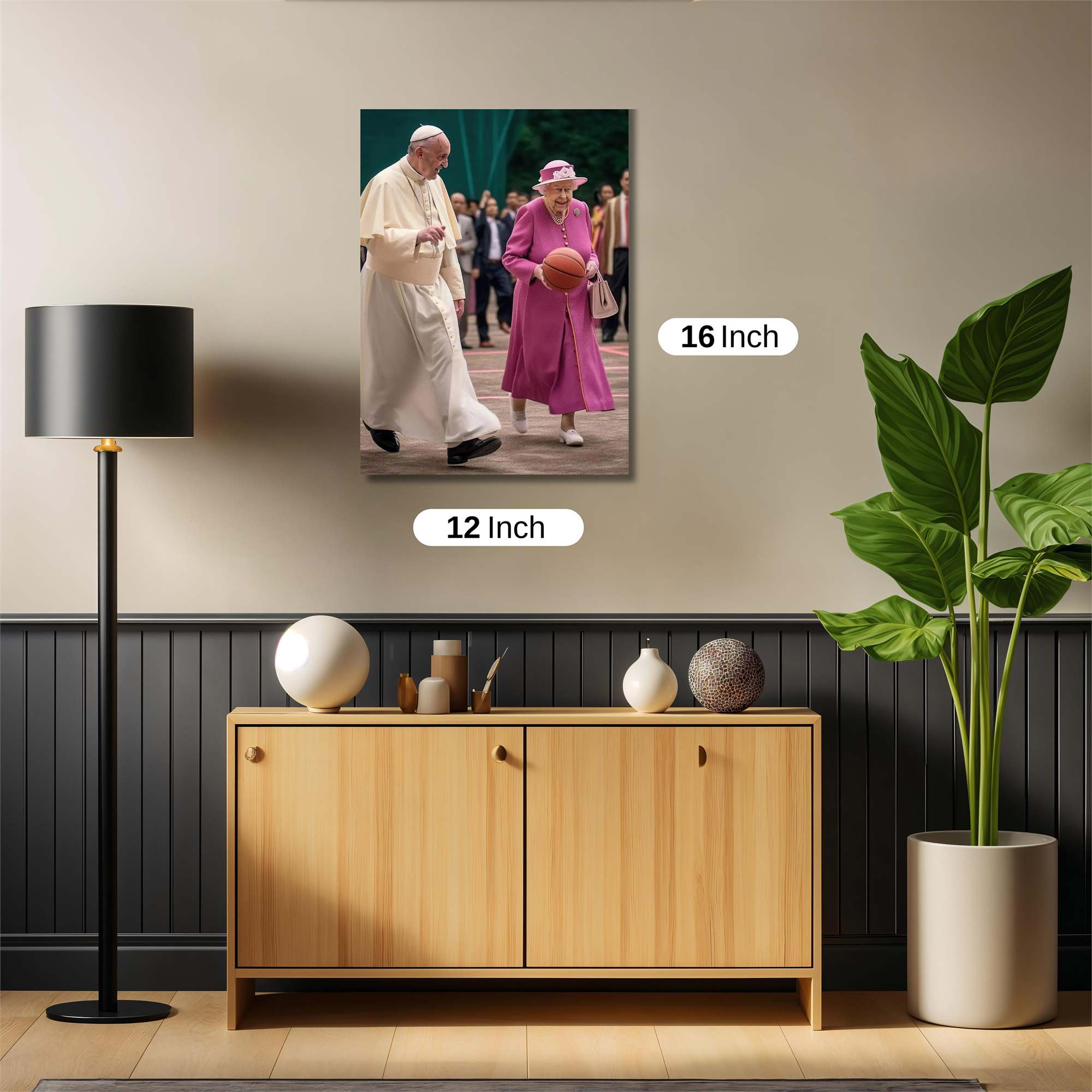 Pope Playful, Queen Quirky Safe Wall Magnetic / M