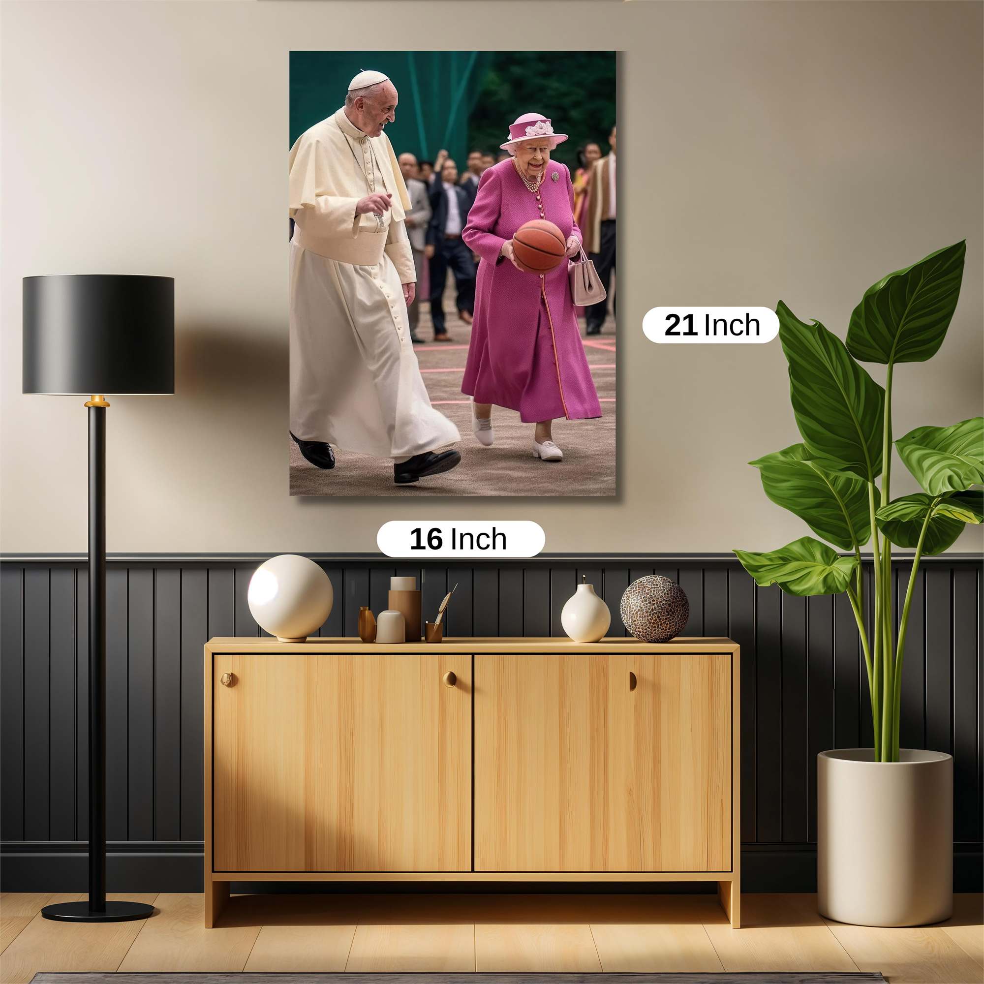 Pope Playful, Queen Quirky Safe Wall Magnetic / M