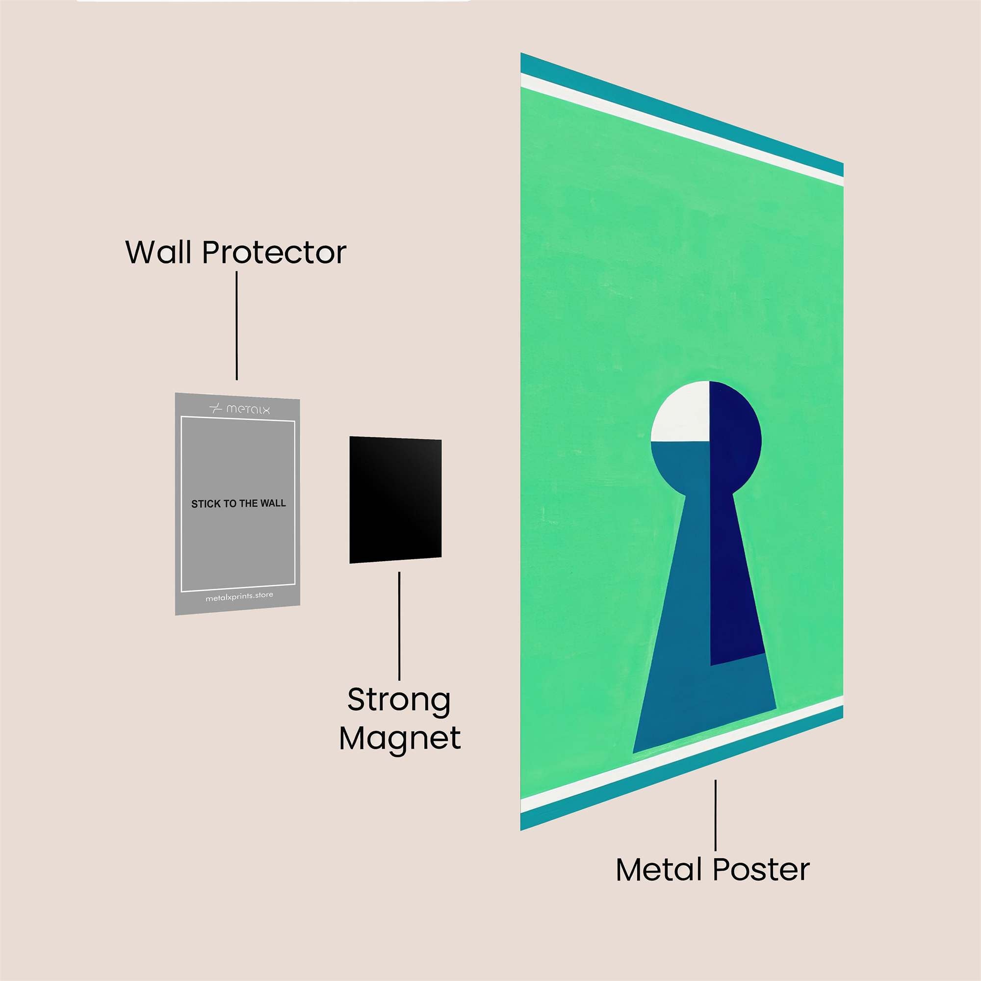 Keyhole Serene Safe Wall Magnetic / M