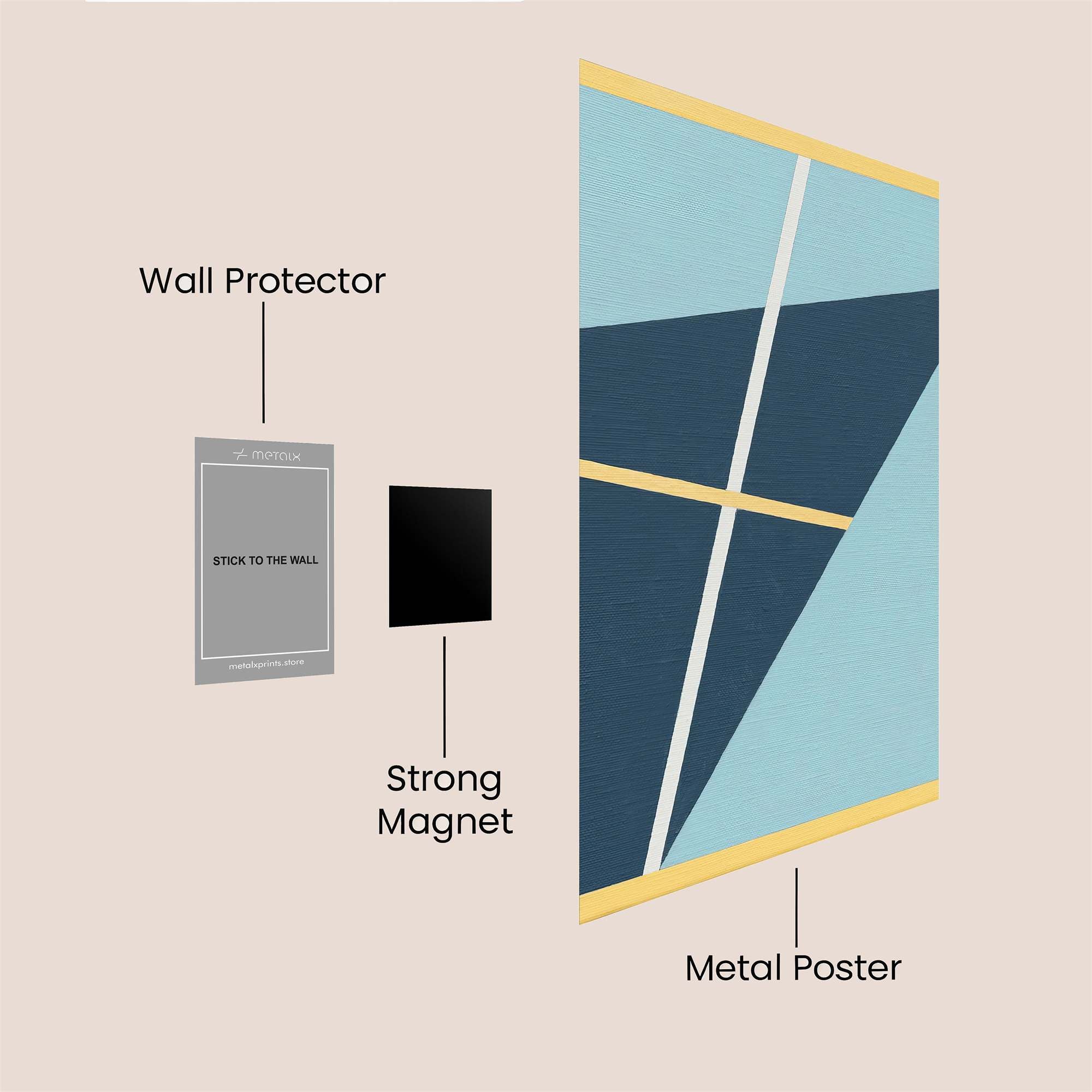 Geometric Serenity Safe Wall Magnetic / M