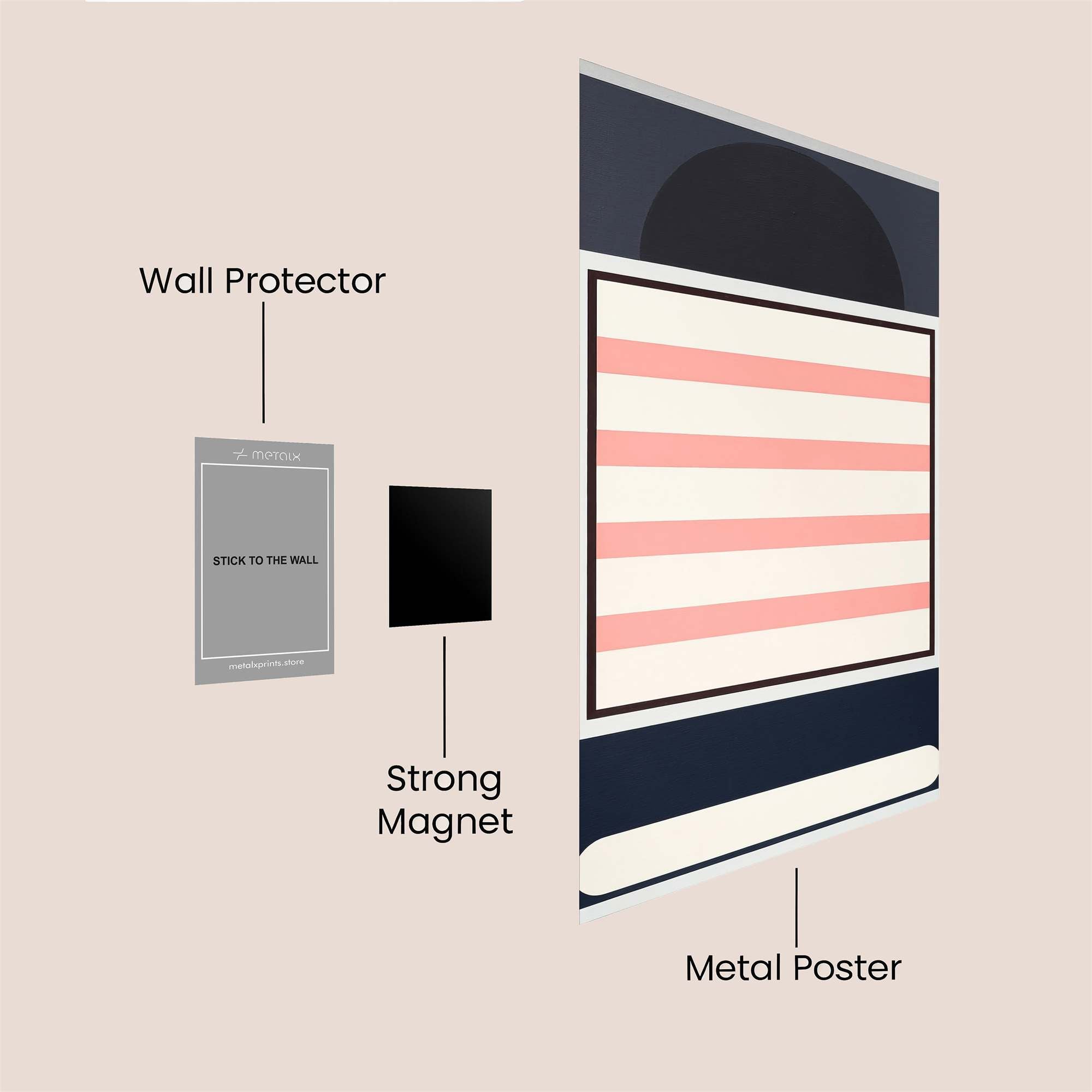Stripe Serenity Safe Wall Magnetic / M
