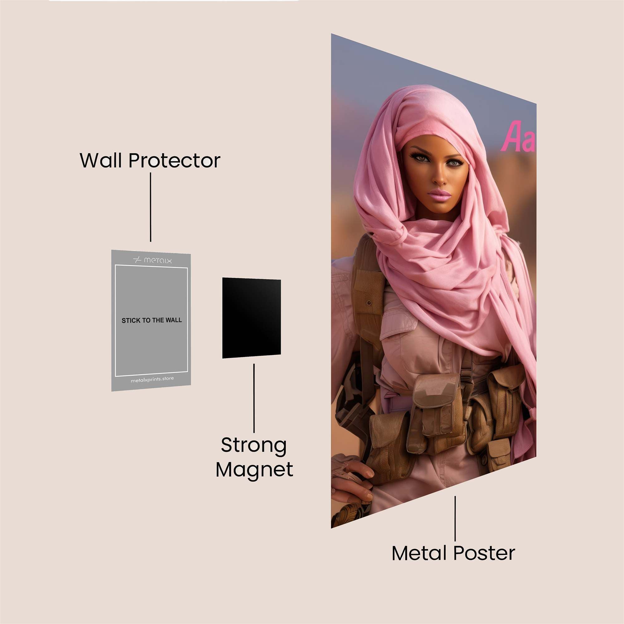 Aaiisha Warrior Safe Wall Magnetic / M