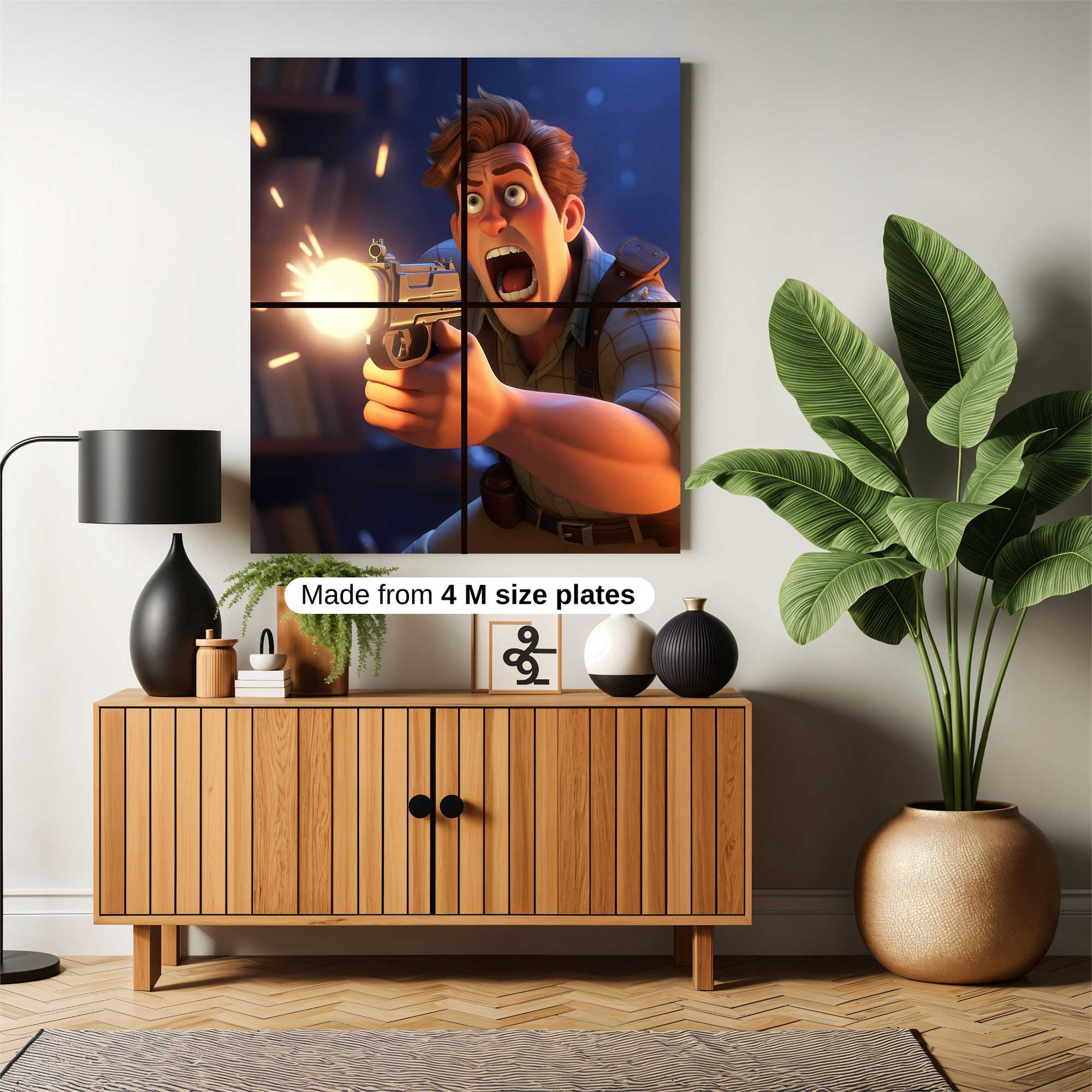 Gun Flash Safe Wall Magnetic / M
