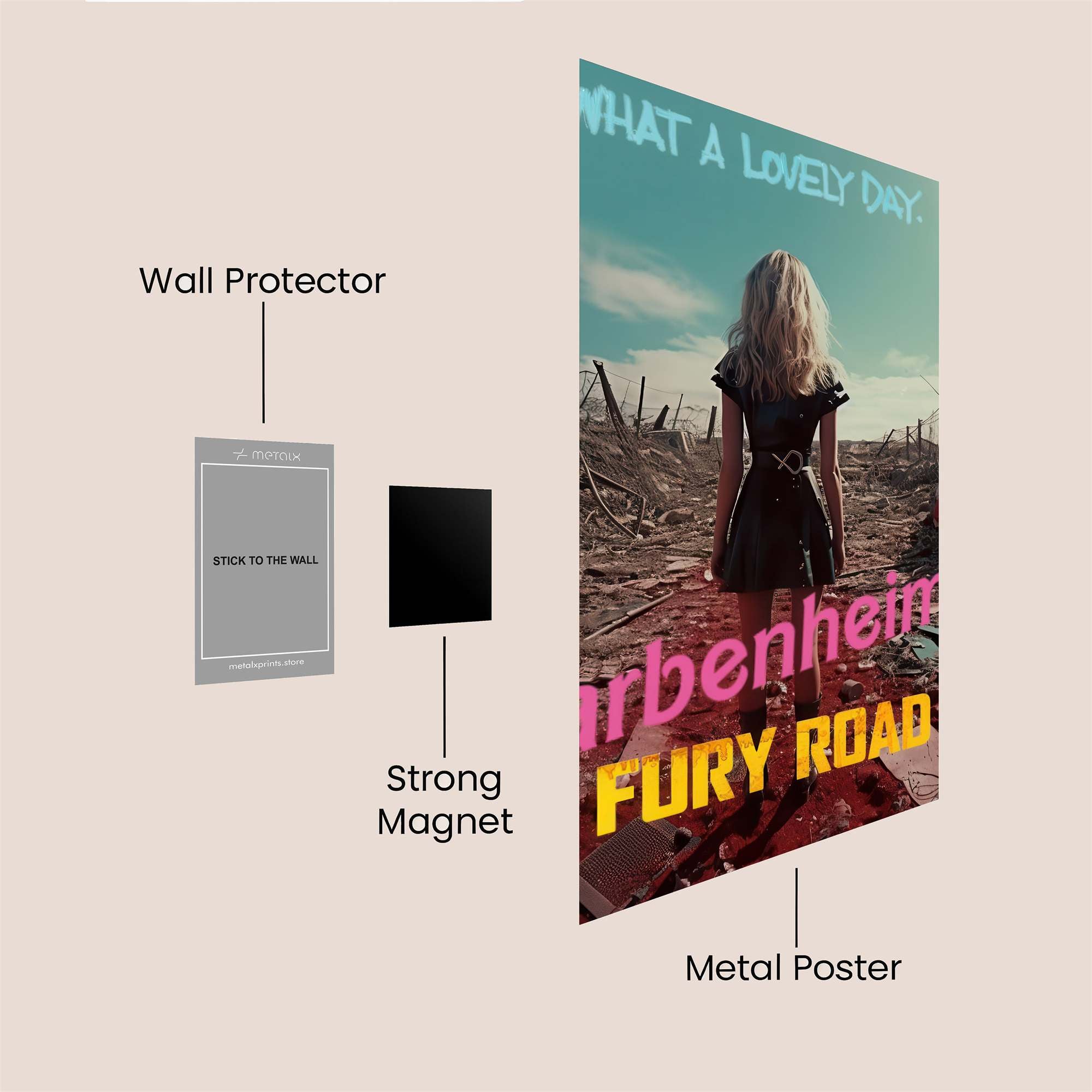 Apocalyptic Barbie Safe Wall Magnetic / M