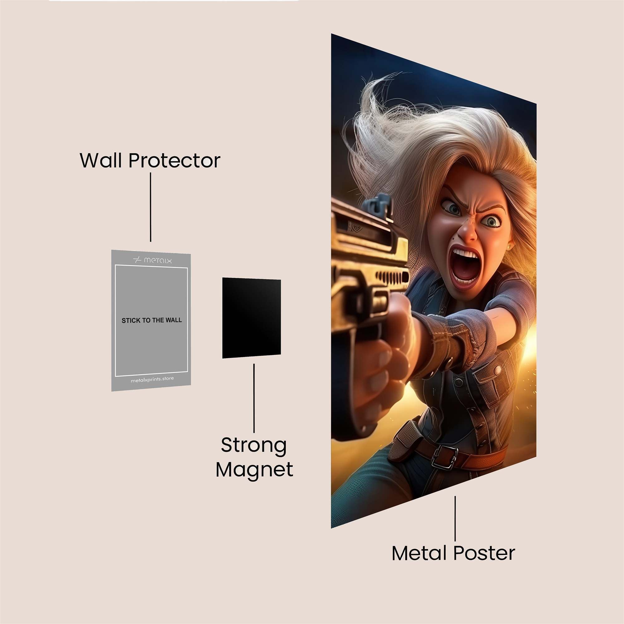 Blonde Fury Safe Wall Magnetic / M
