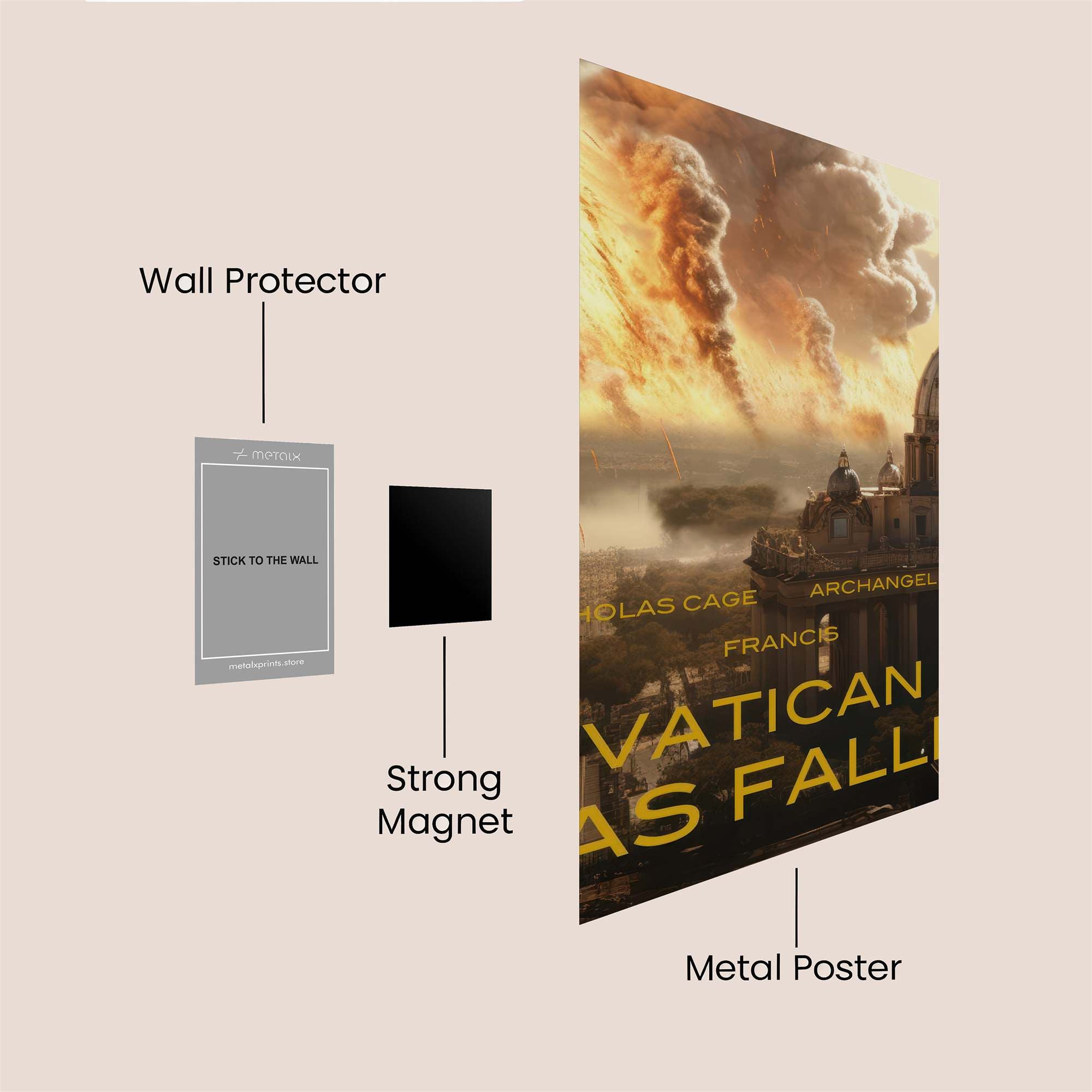 Vatican Ablaze Safe Wall Magnetic / M