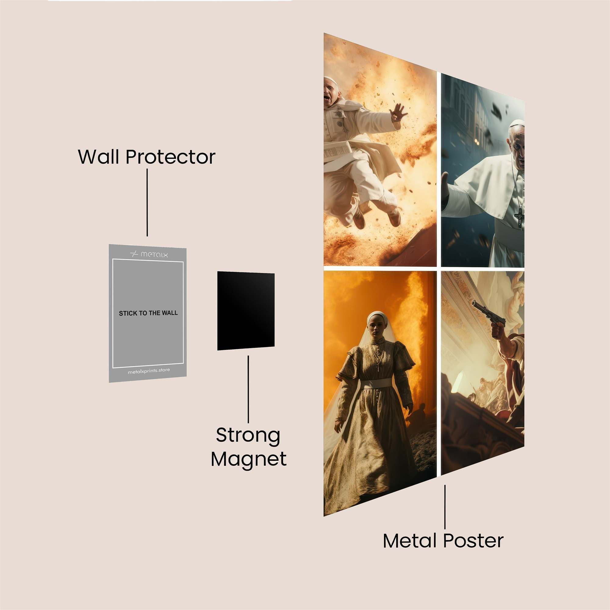 Pope Apocalypse Safe Wall Magnetic / M