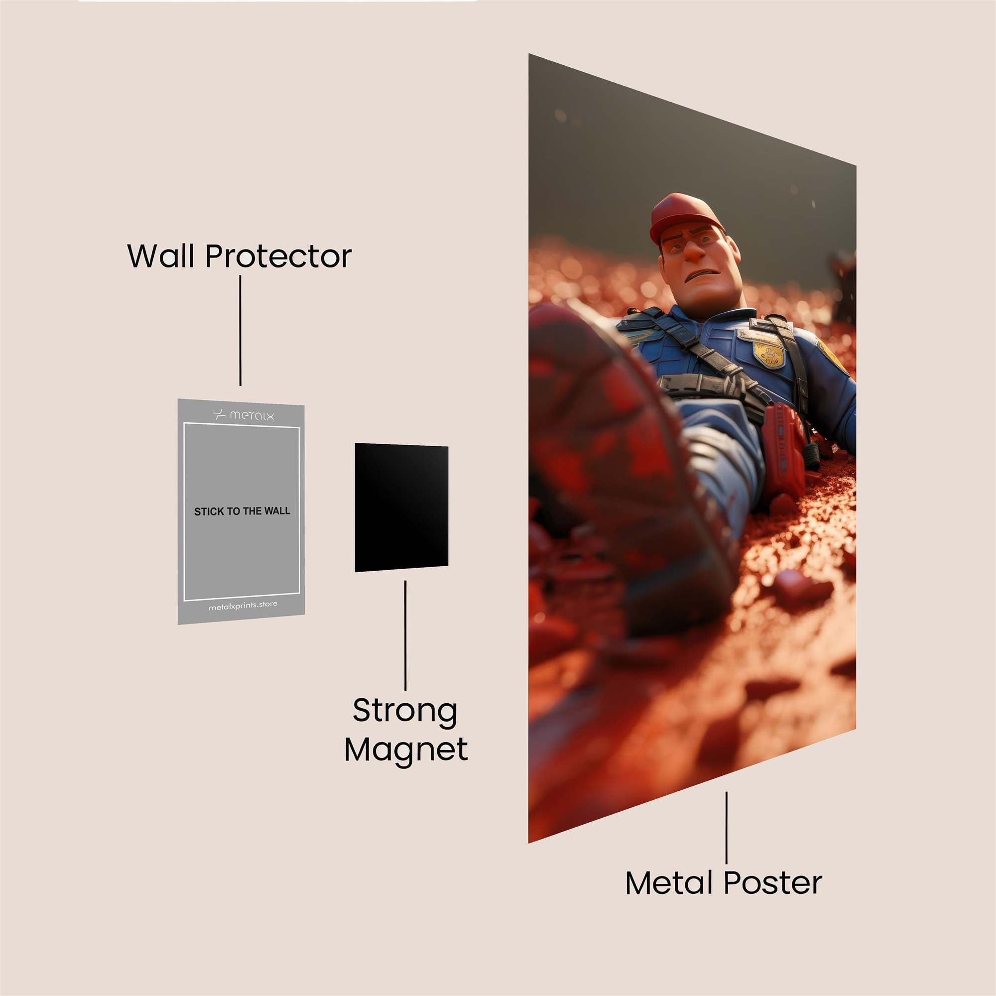 Brick Fatigue Safe Wall Magnetic / M