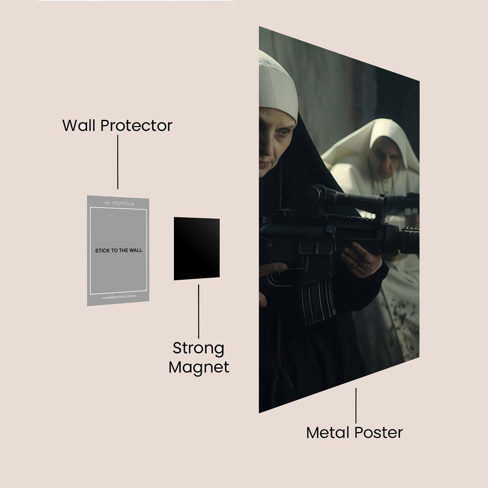 Nuns Unleashed Safe Wall Magnetic / M