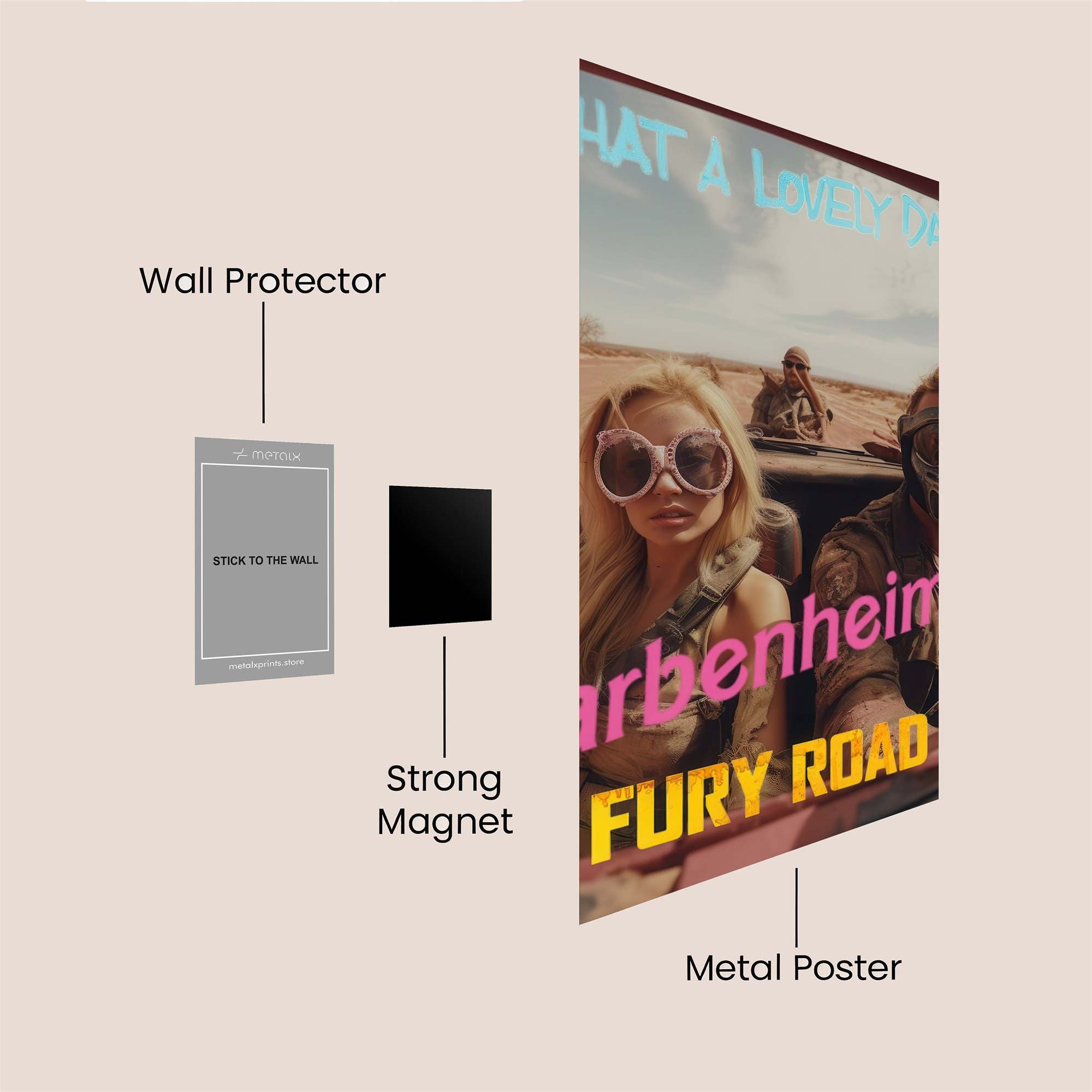 Barbenheimer Whimsy Safe Wall Magnetic / M