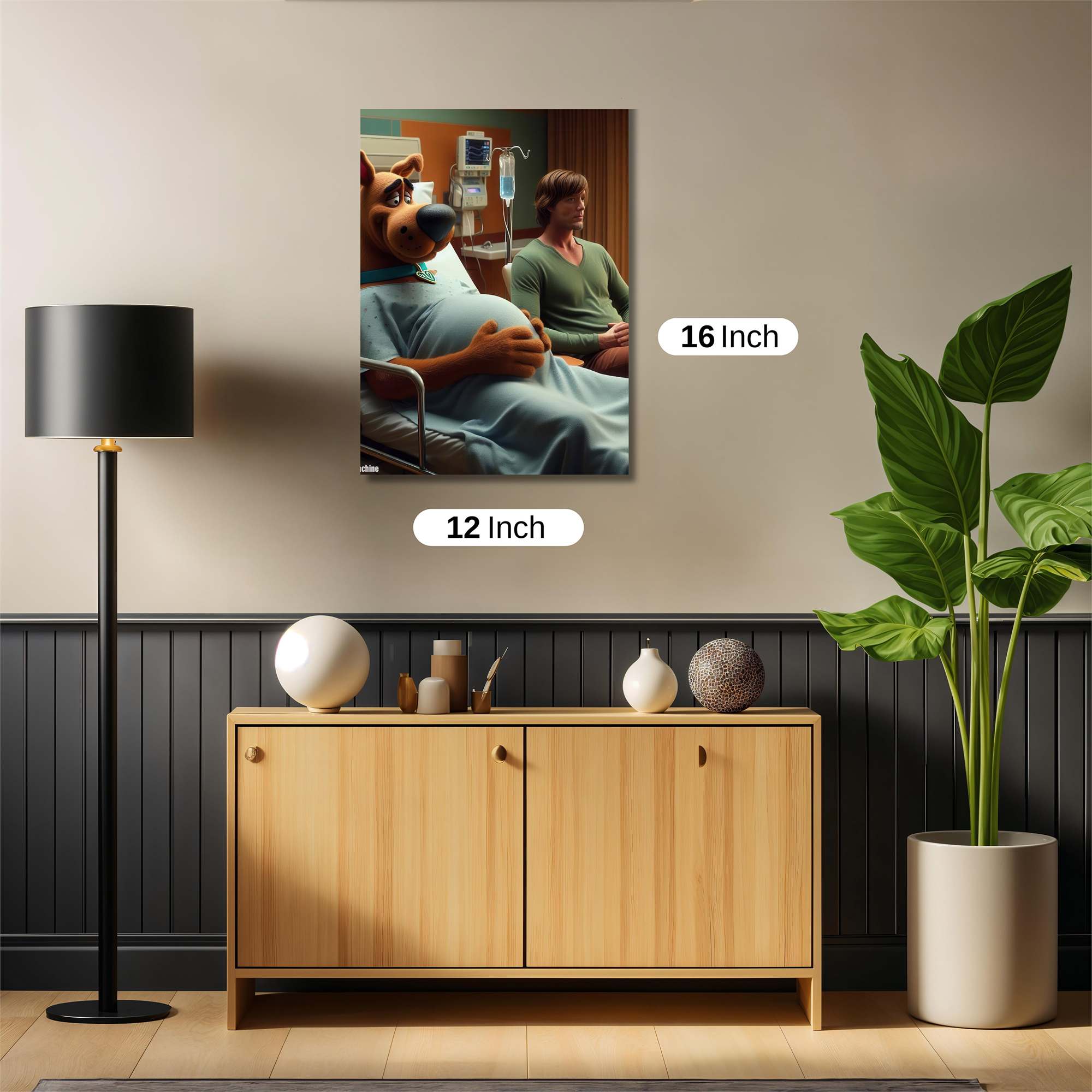 Scooby Pregnant Safe Wall Magnetic / M