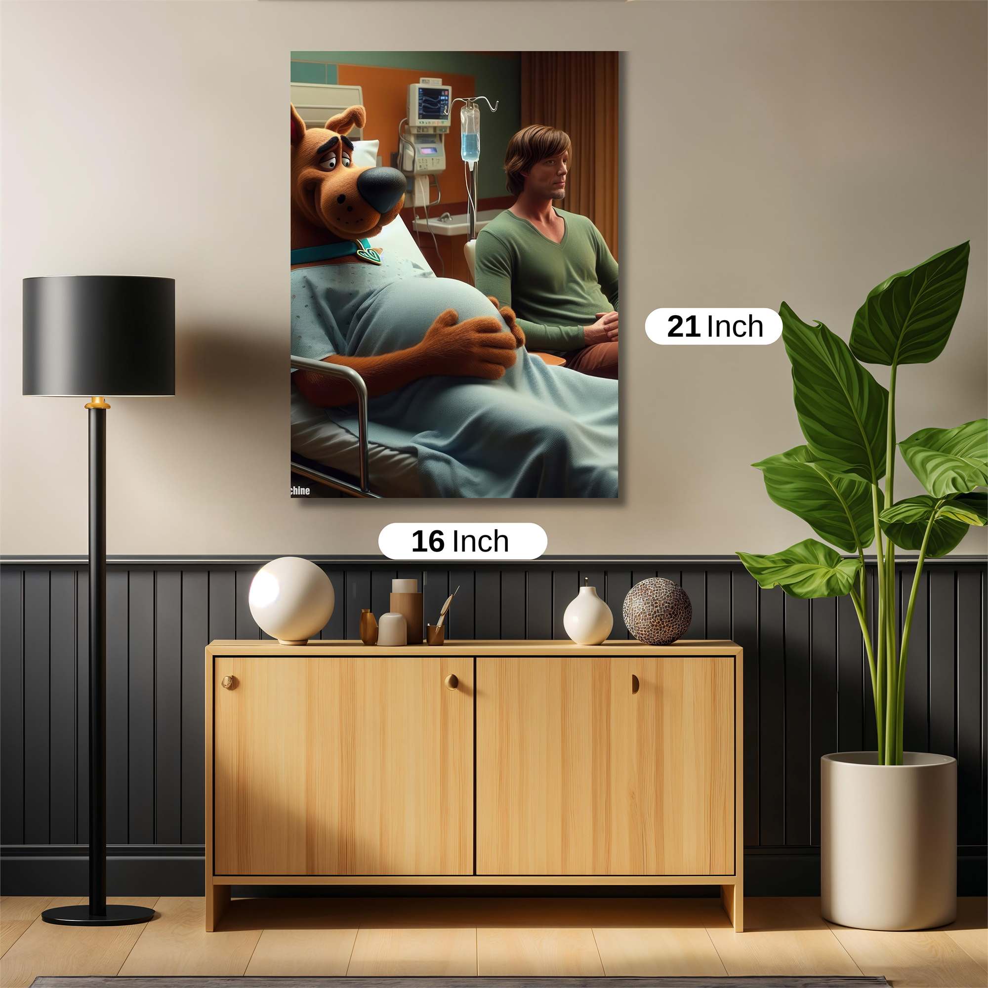 Scooby Pregnant Safe Wall Magnetic / M
