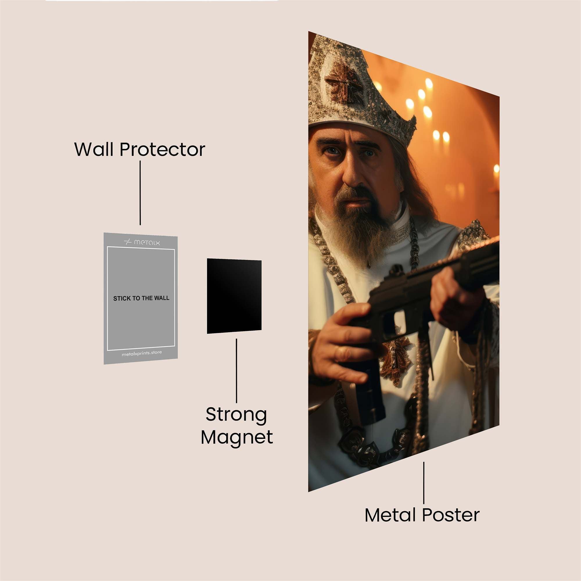 Pope Peril Safe Wall Magnetic / M
