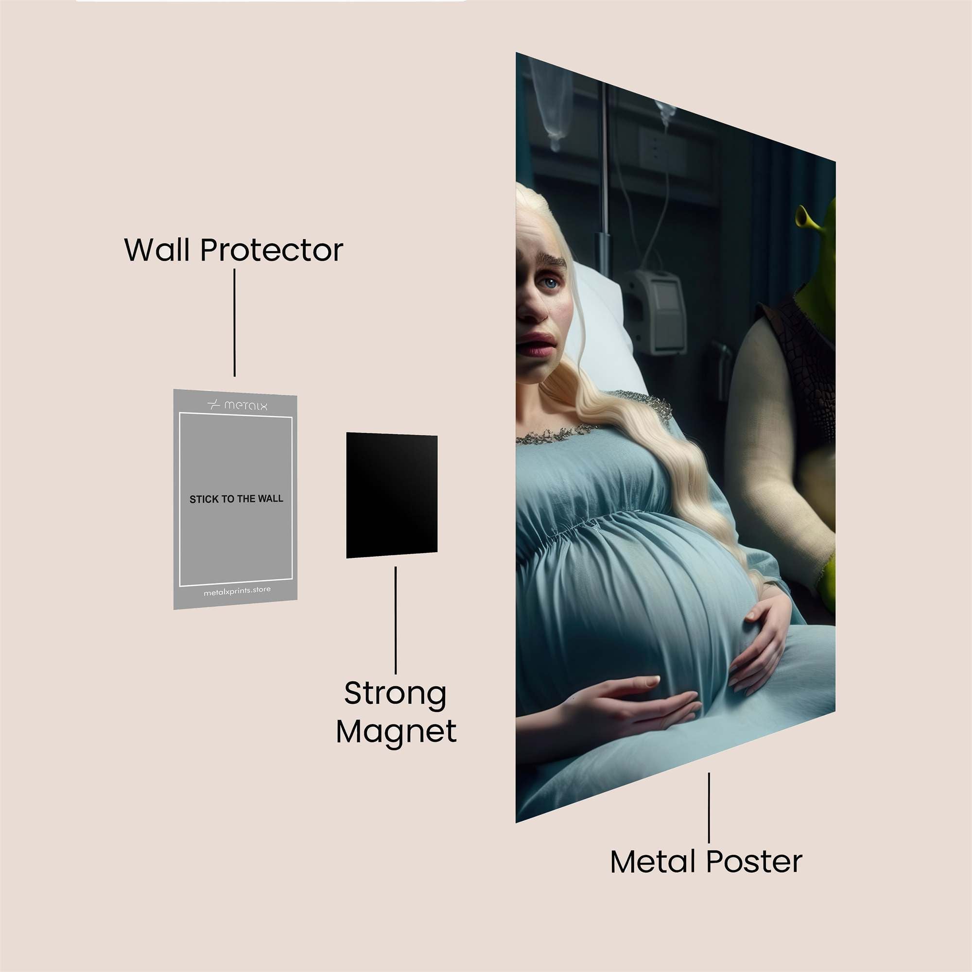 Daenerys Shocked Safe Wall Magnetic / M