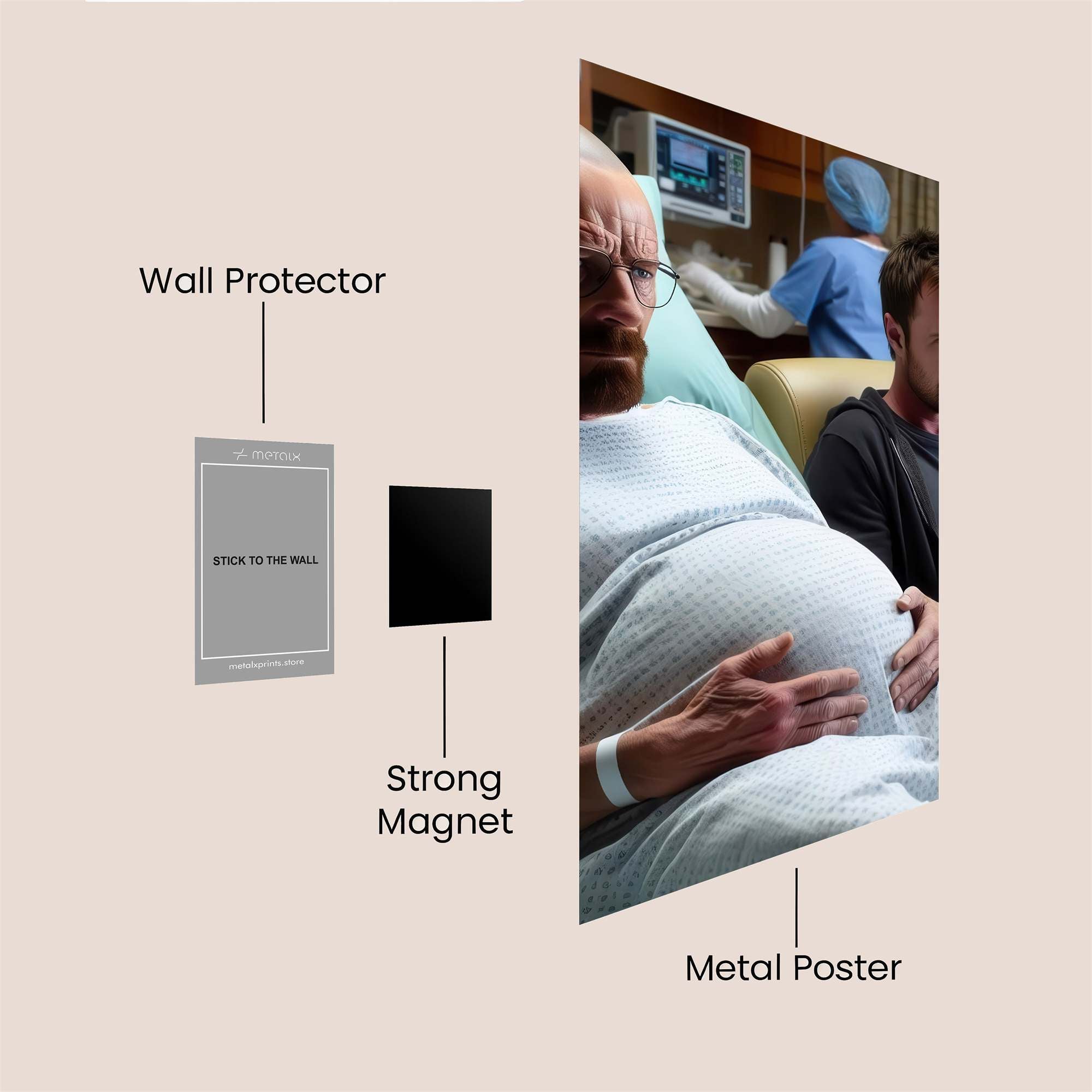 Walter Worried Safe Wall Magnetic / M
