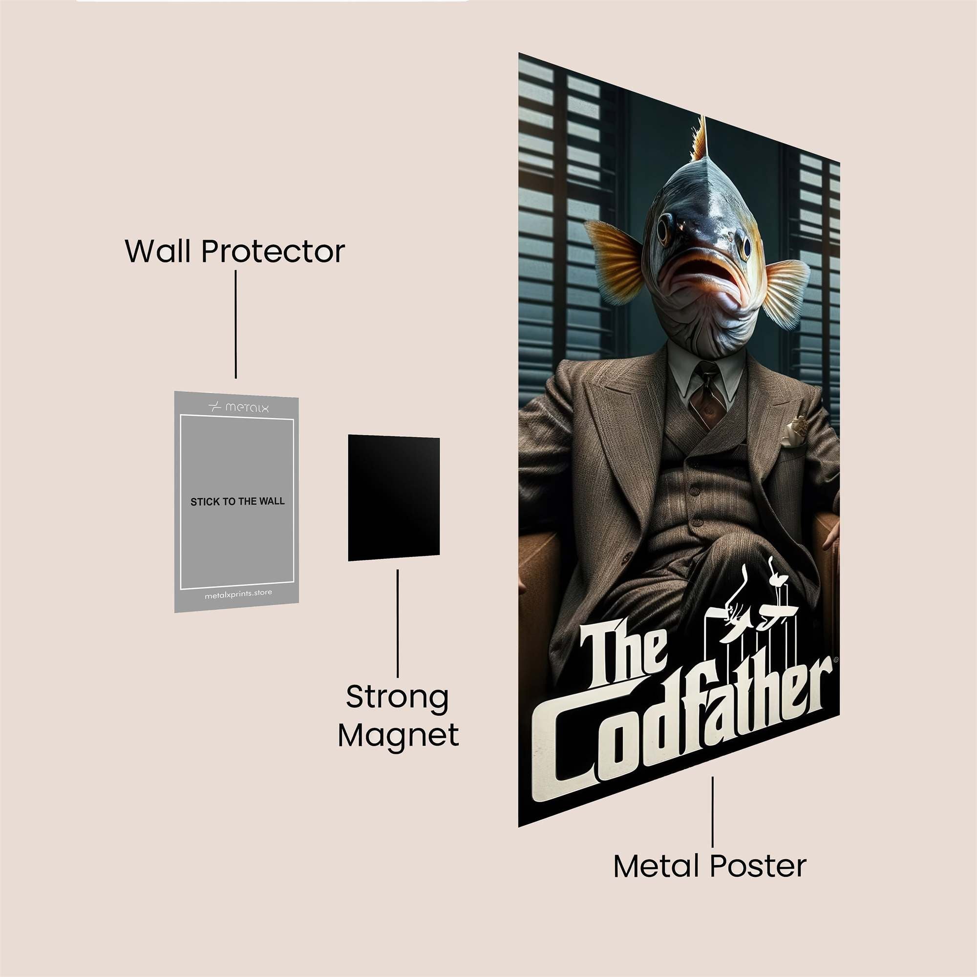 Fish Godfather Safe Wall Magnetic / M