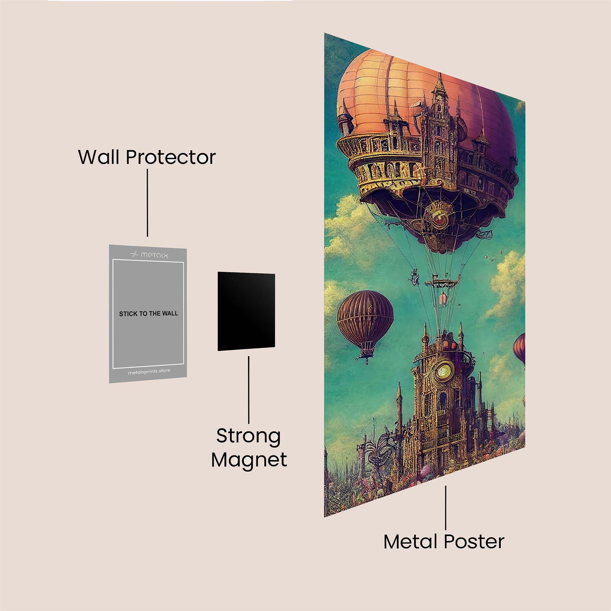 Steampunk Serenity Safe Wall Magnetic / M