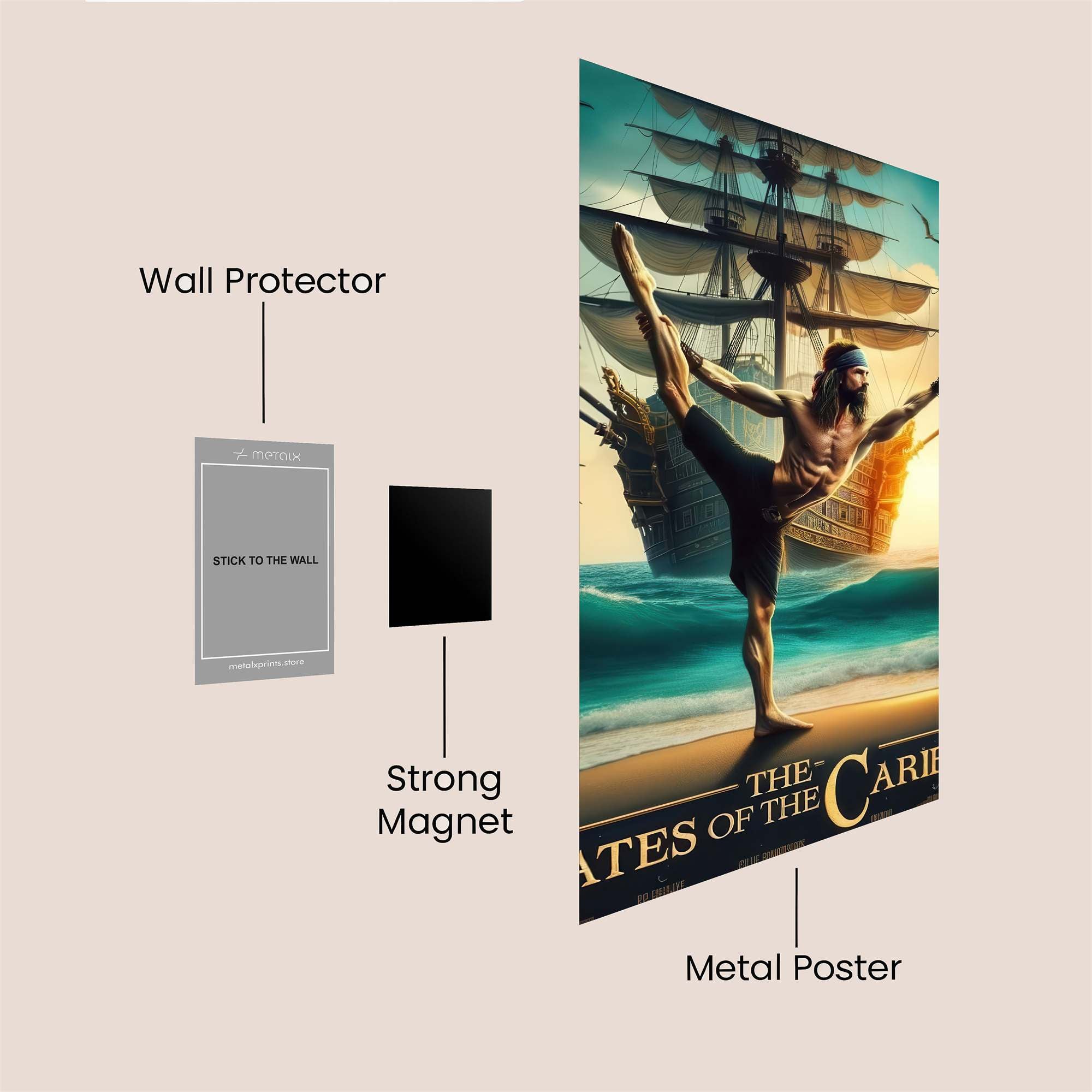 Pirate Balance Safe Wall Magnetic / M