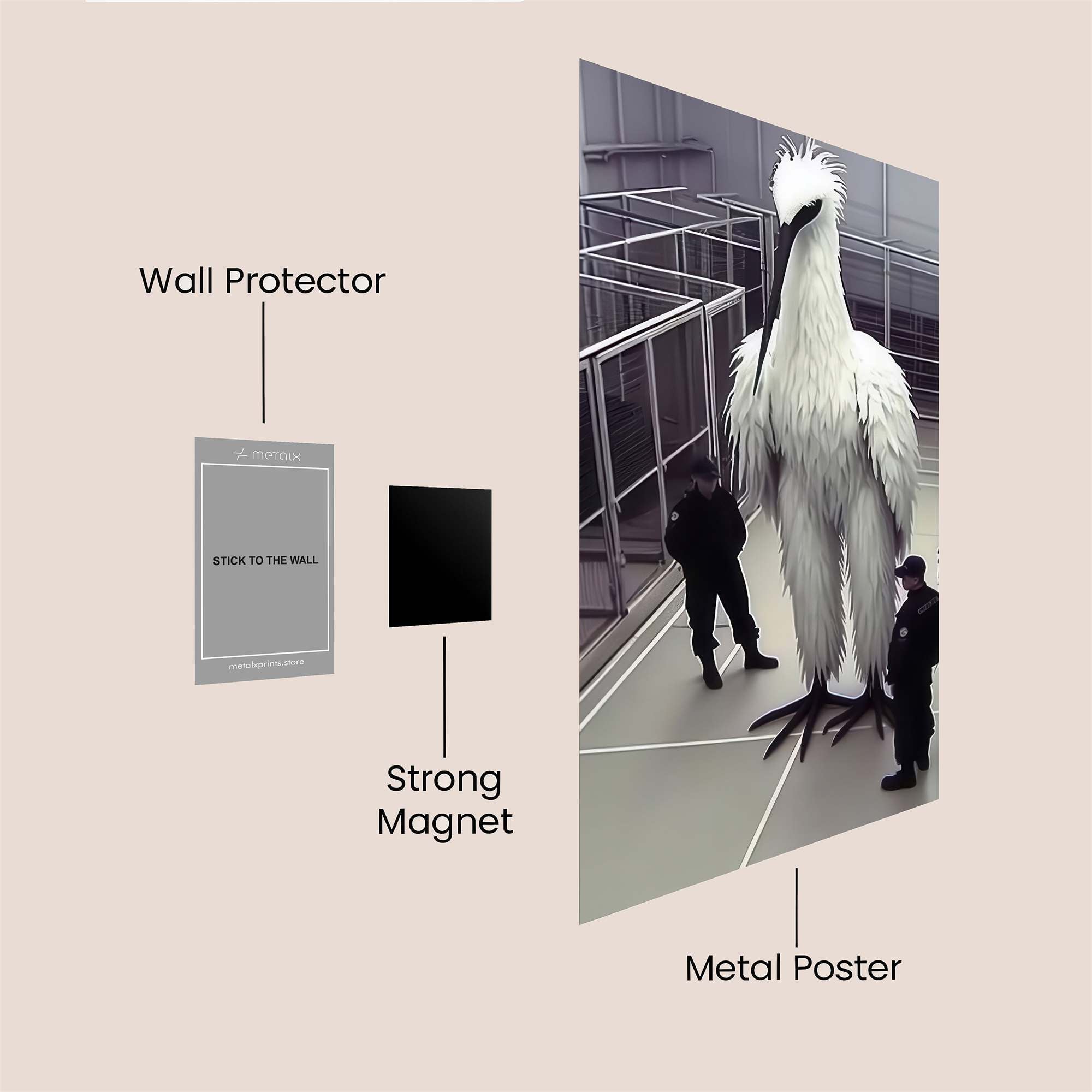 Shoebill Serene Safe Wall Magnetic / M