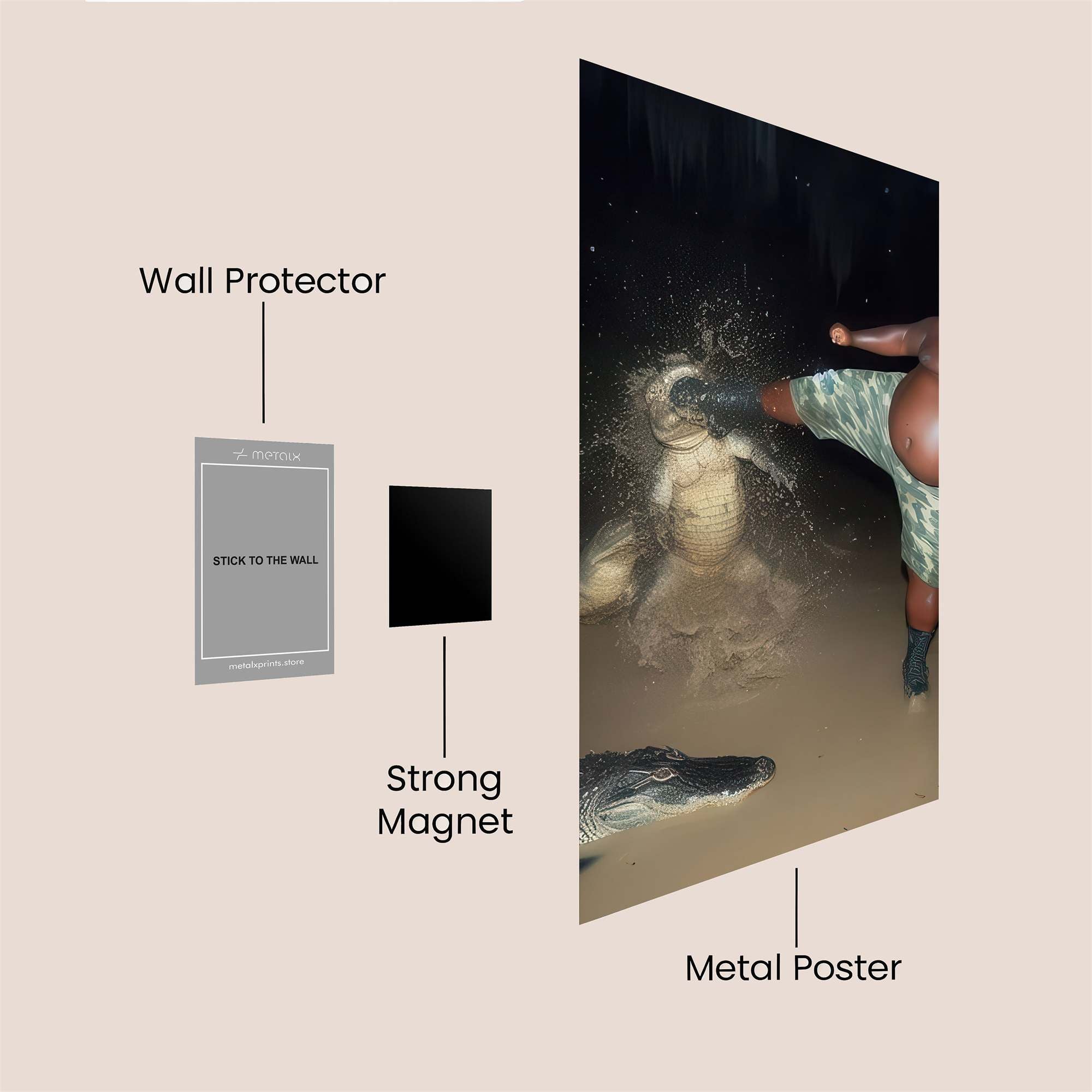 Crocodile Clash Safe Wall Magnetic / M