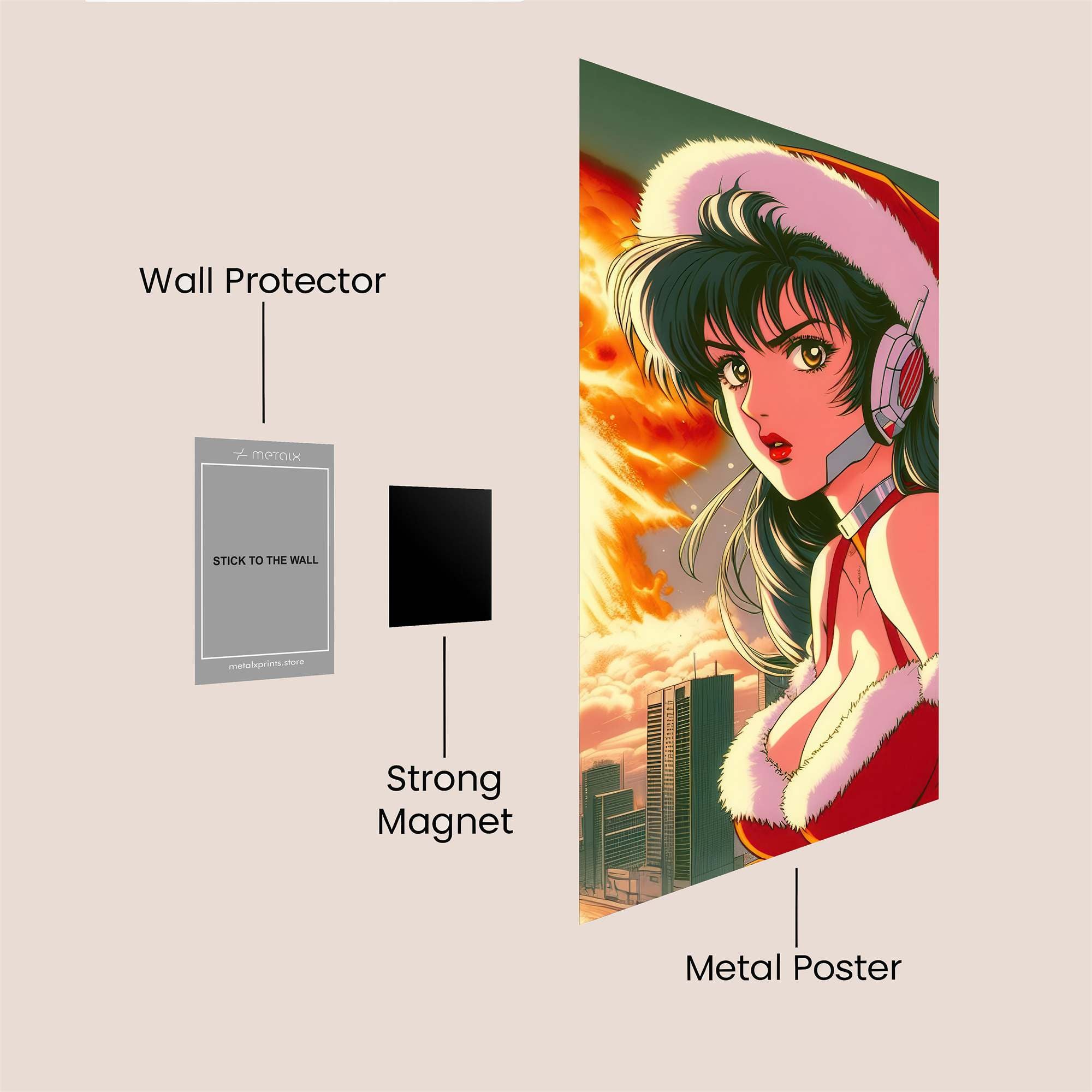 Apocalyptic Santa Safe Wall Magnetic / M