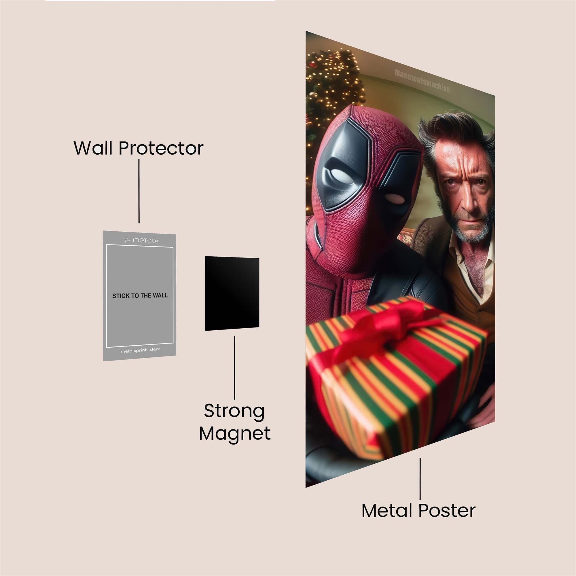 Deadpool Festive Safe Wall Magnetic / M