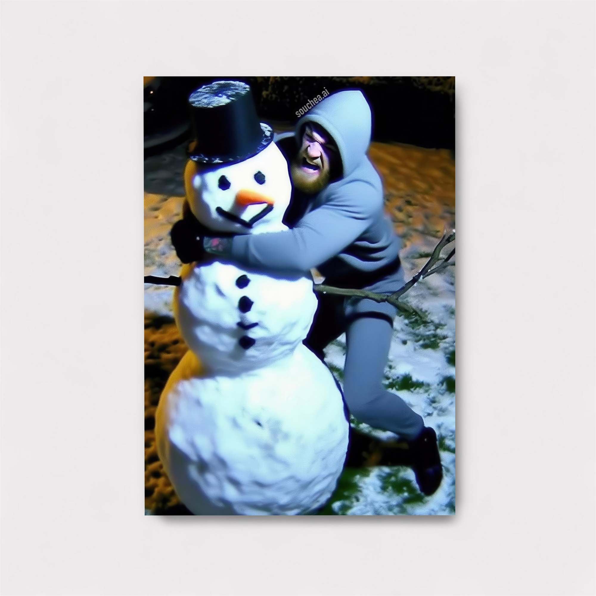 Snowman Embrace Safe Wall Magnetic / M