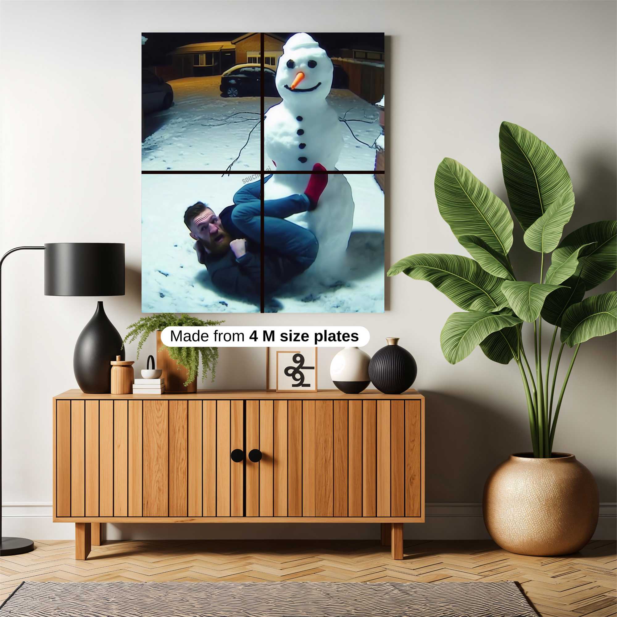 Snowman Domination Safe Wall Magnetic / M