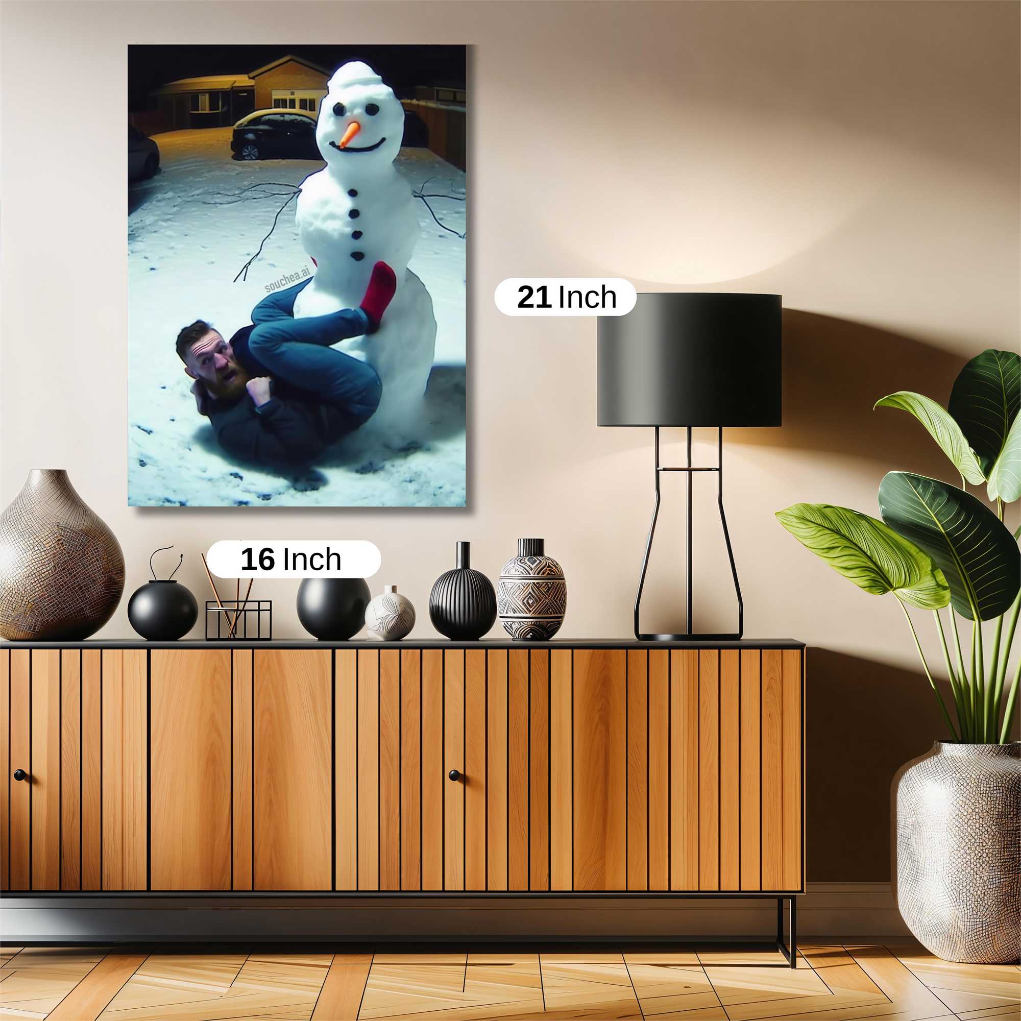 Snowman Domination Safe Wall Magnetic / M