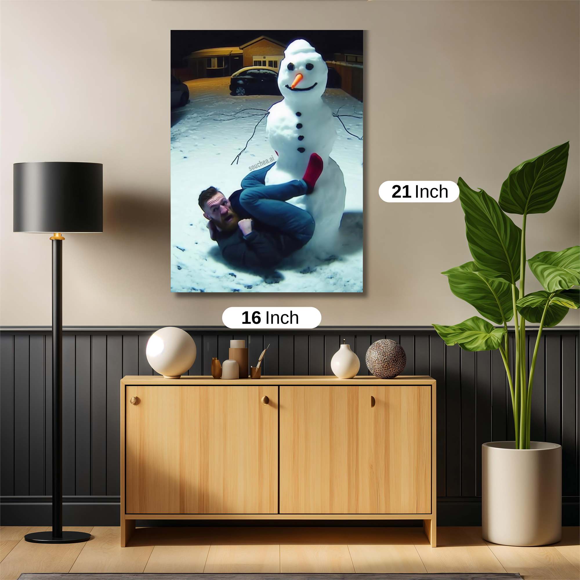 Snowman Domination Safe Wall Magnetic / M